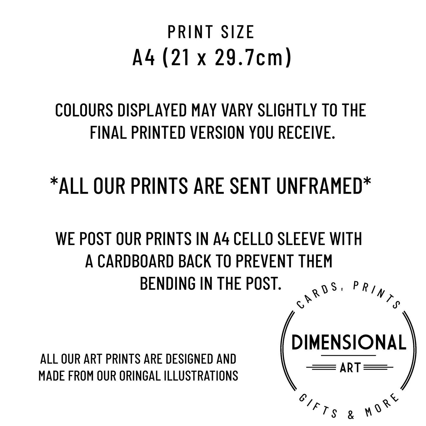 Bora Da A4 Print- Grey - Welsh