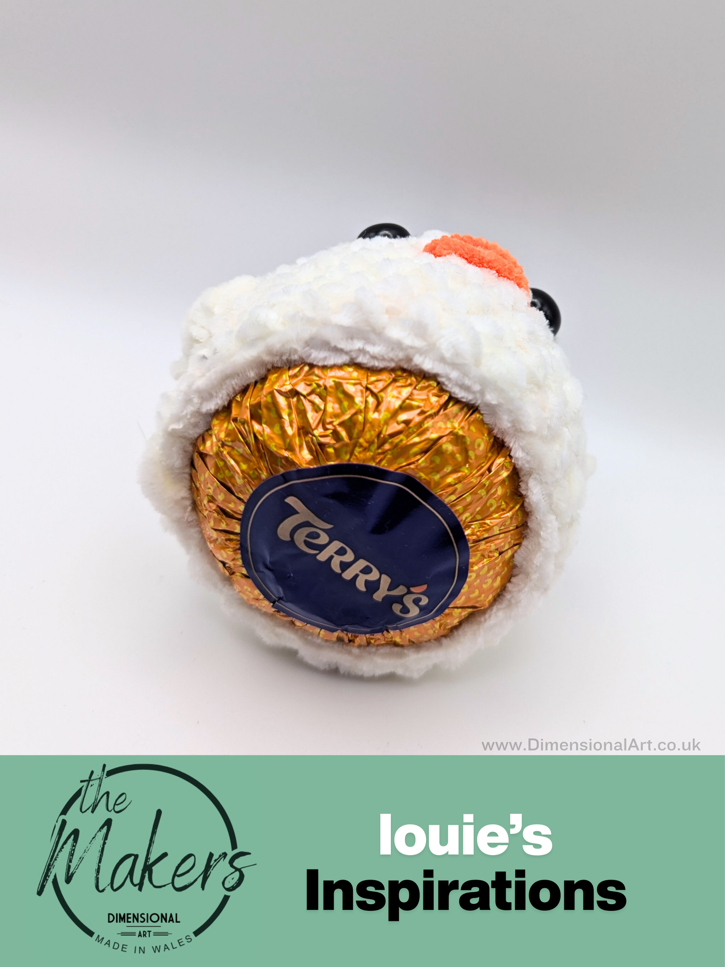 Hen Crocheted Terry Chocolate Orange Cover