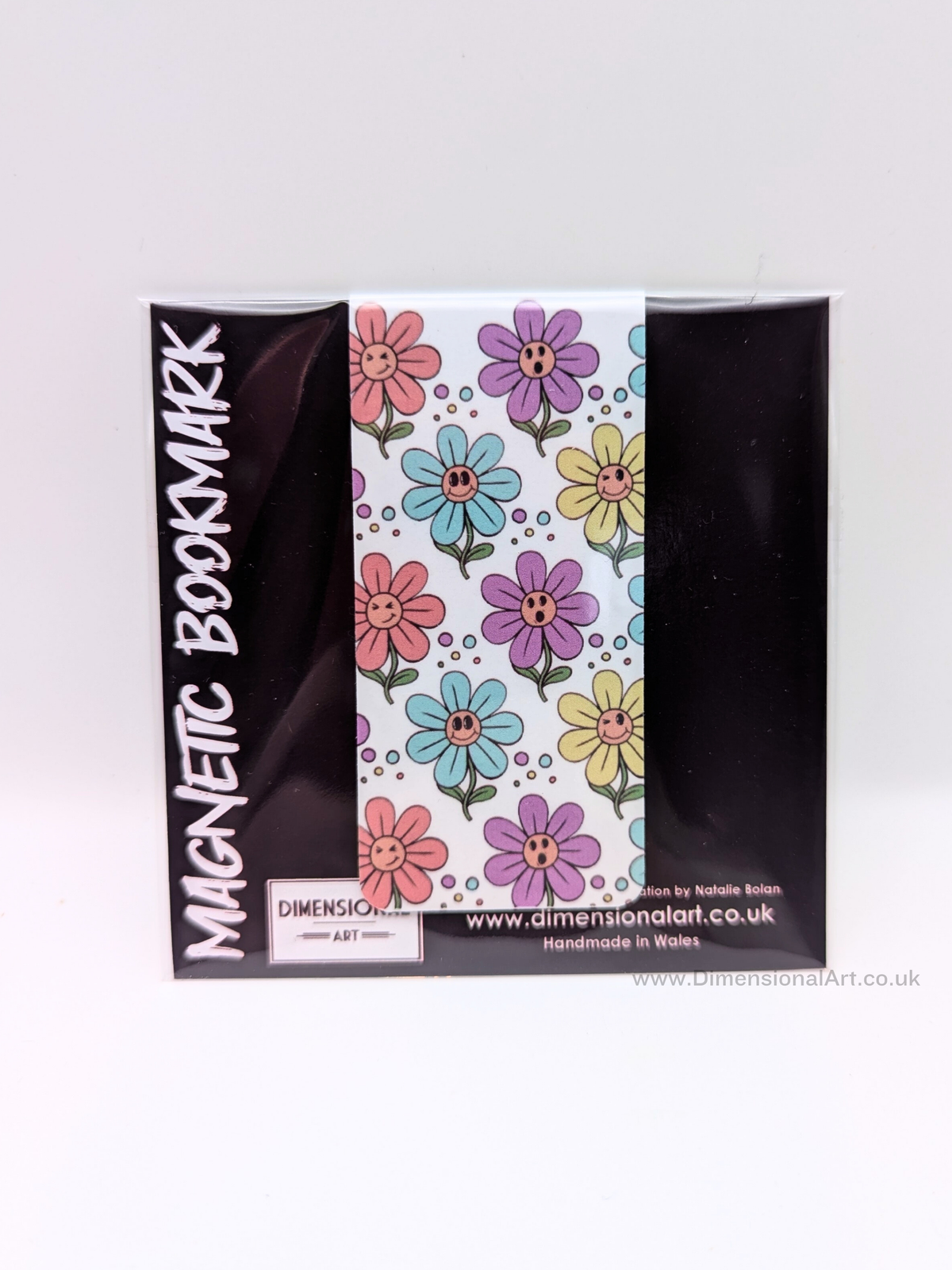 Happy Flowers Magnetic Bookmark