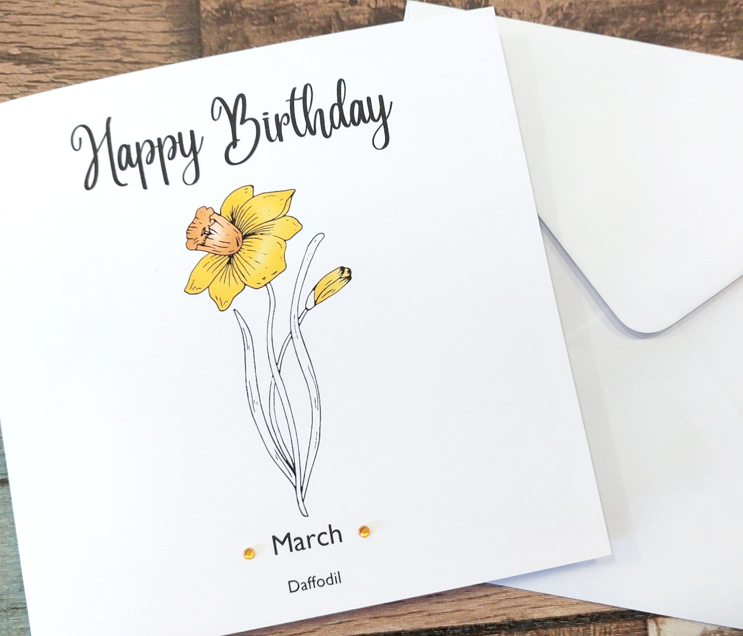 March - Daffodil - Birthday Flower Card