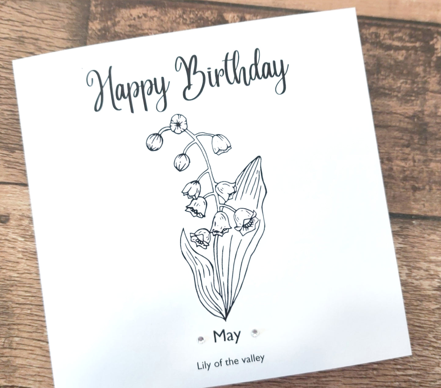 May - Lily of the valley - Birthday Flower Card