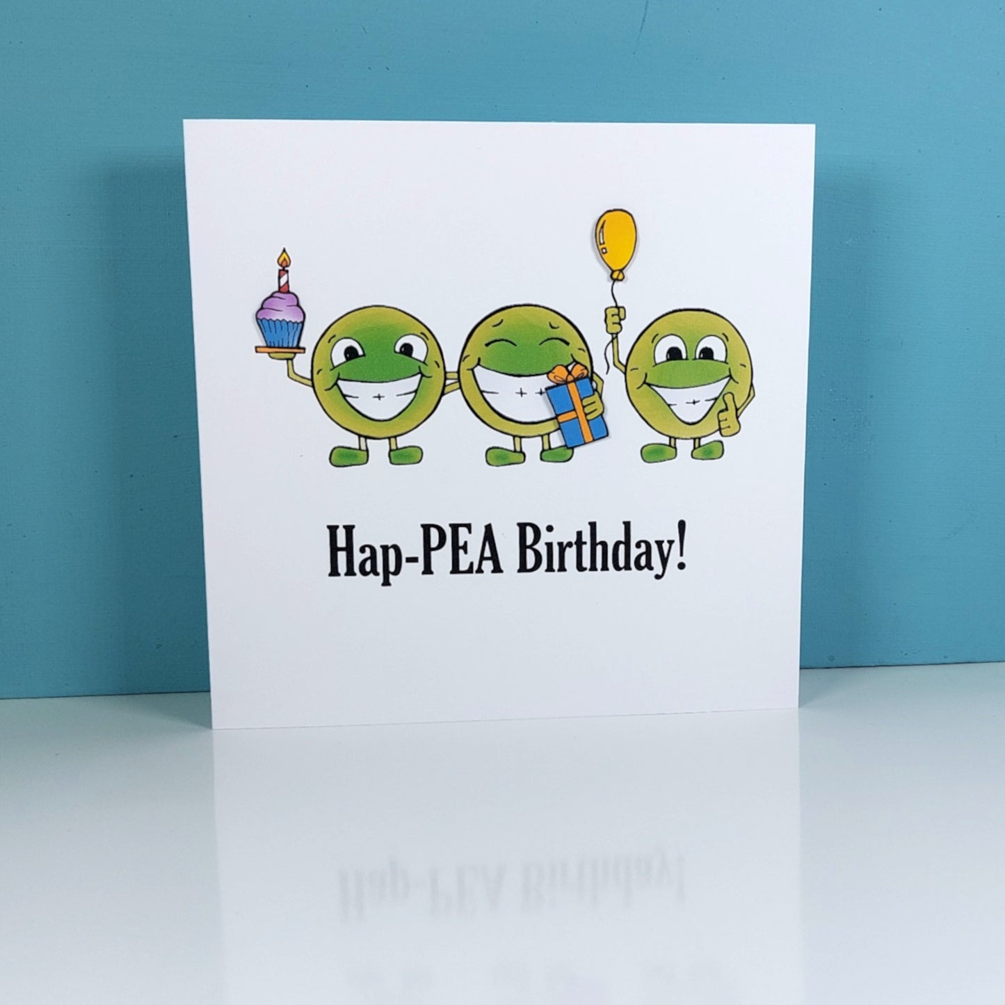 Hap-PEA Birthday Card