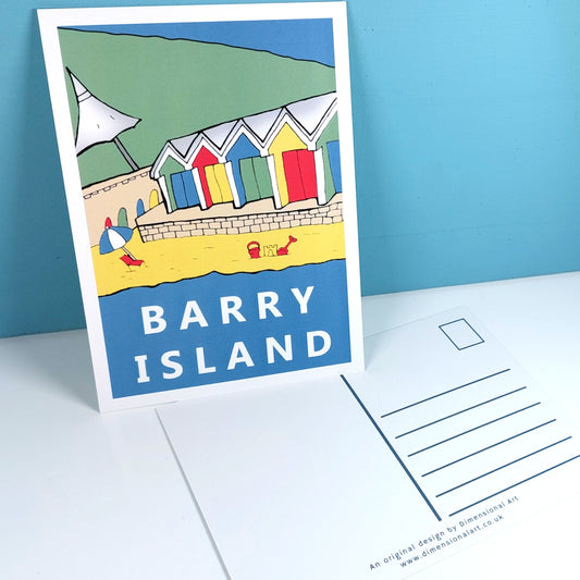 Barry Island vintage style Postcard