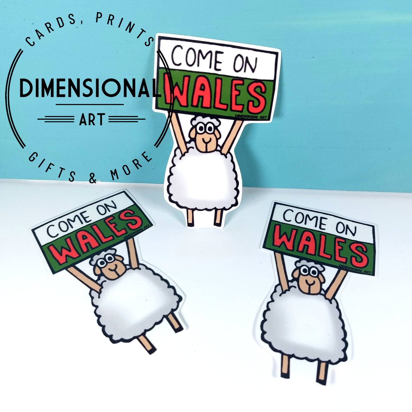 Come on Wales Sheep Sticker