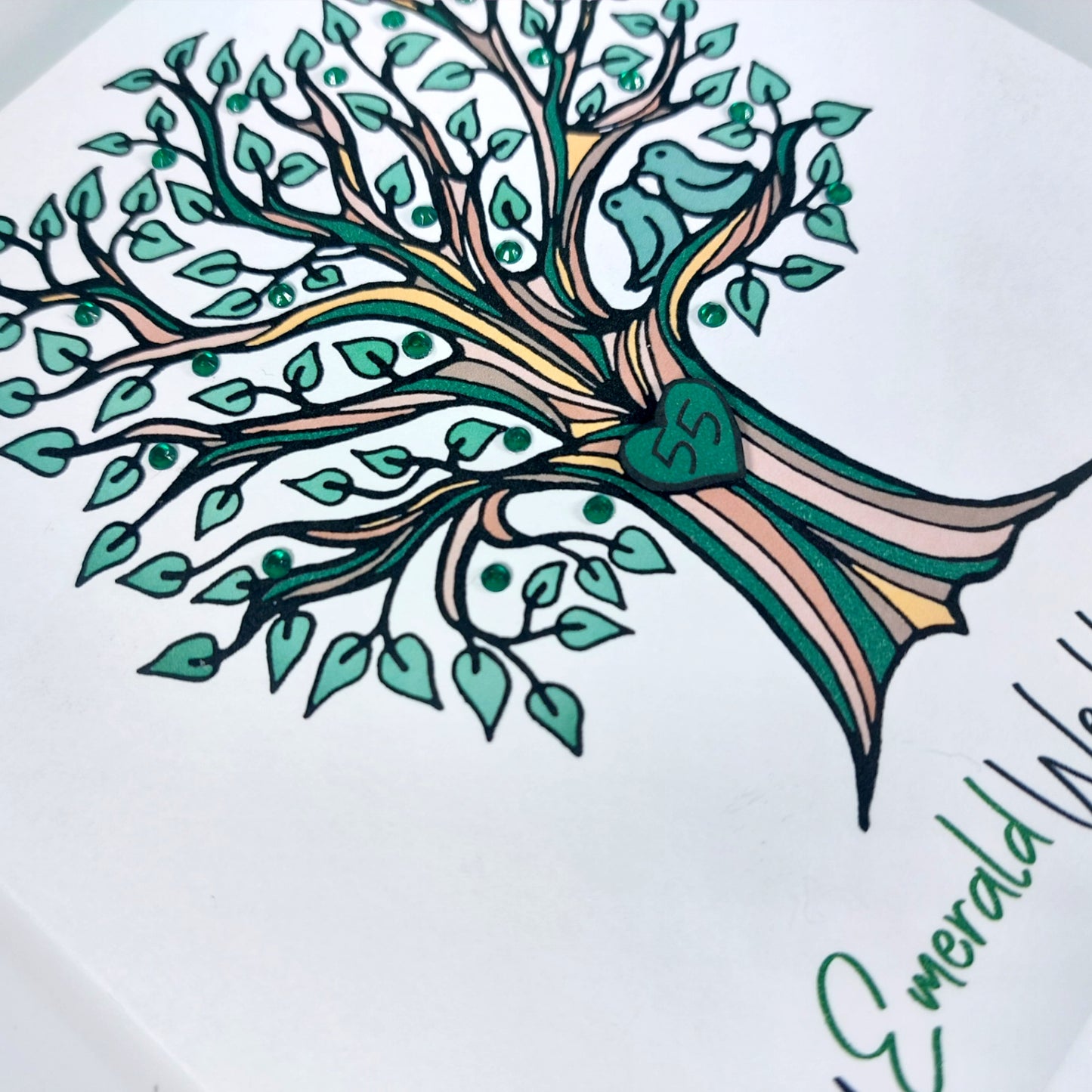 55th Emerald Anniversary Card