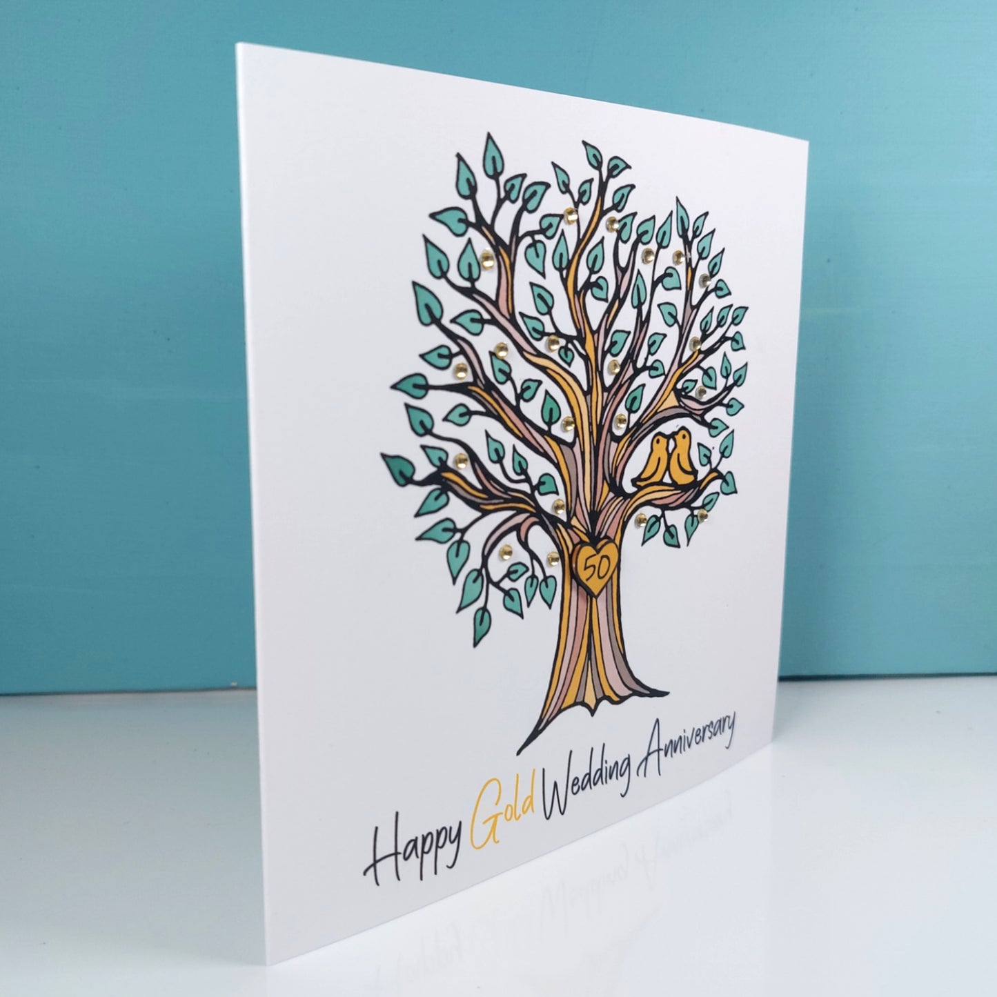 50th Gold Anniversary Card