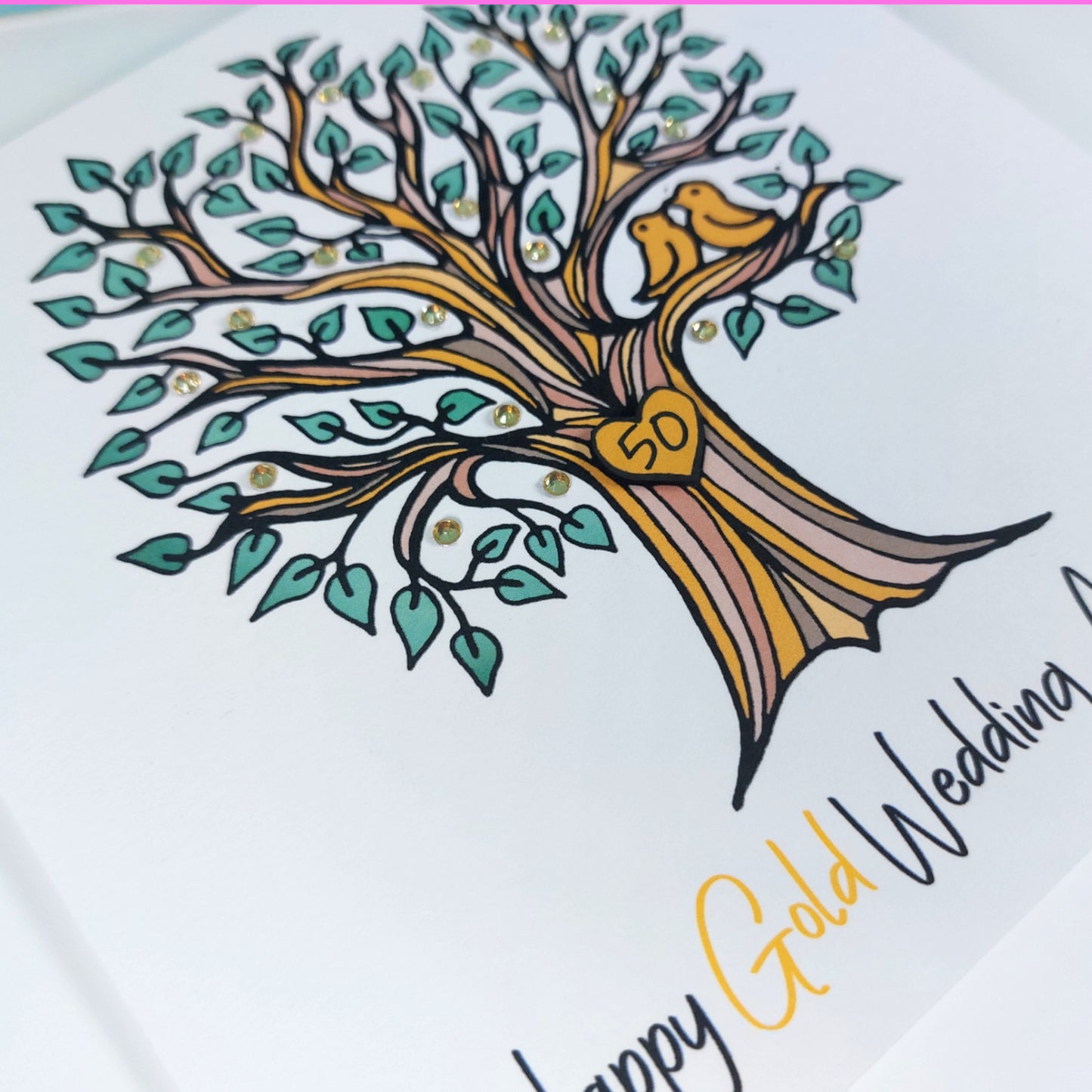 50th Gold Anniversary Card