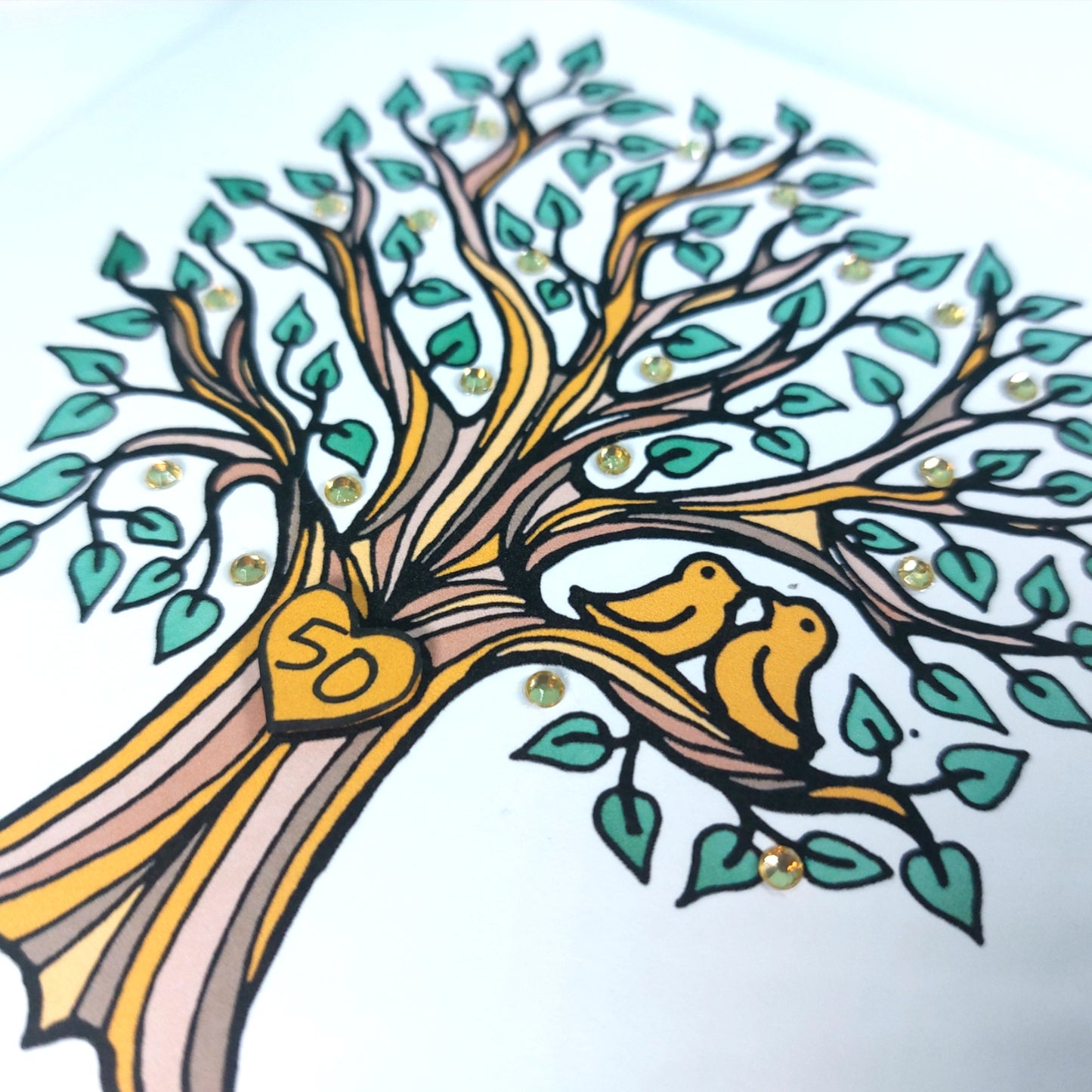 50th Gold Anniversary Card