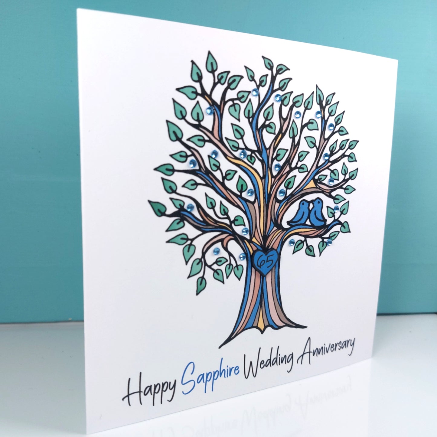 65th Sapphire Anniversary Card