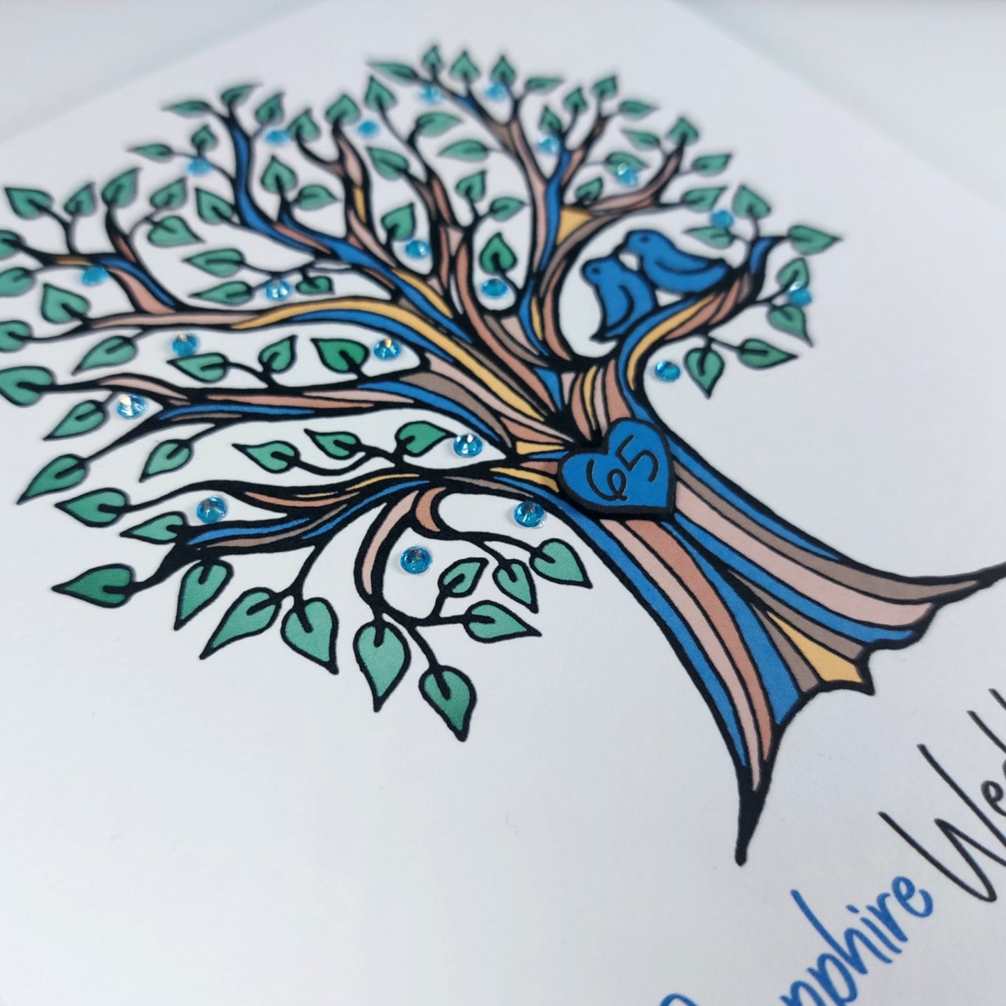 65th Sapphire Anniversary Card