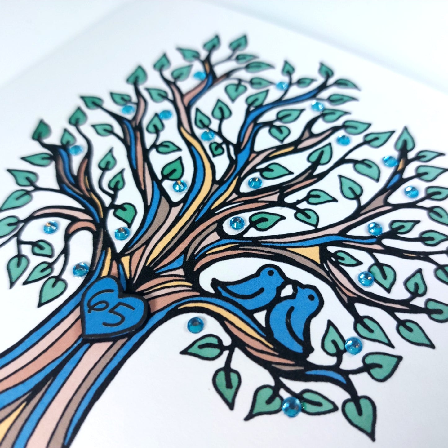 65th Sapphire Anniversary Card