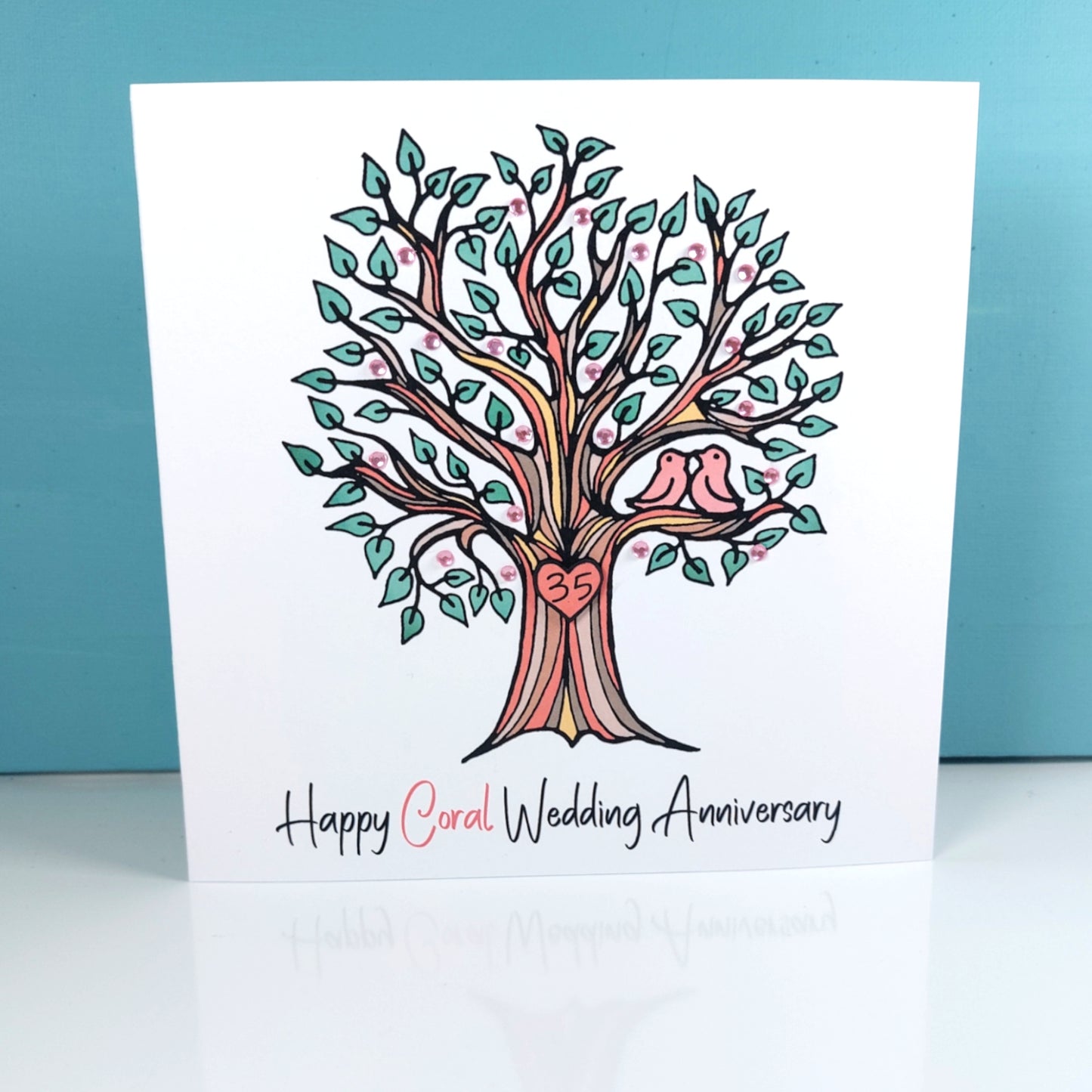 35th Coral Anniversary Card