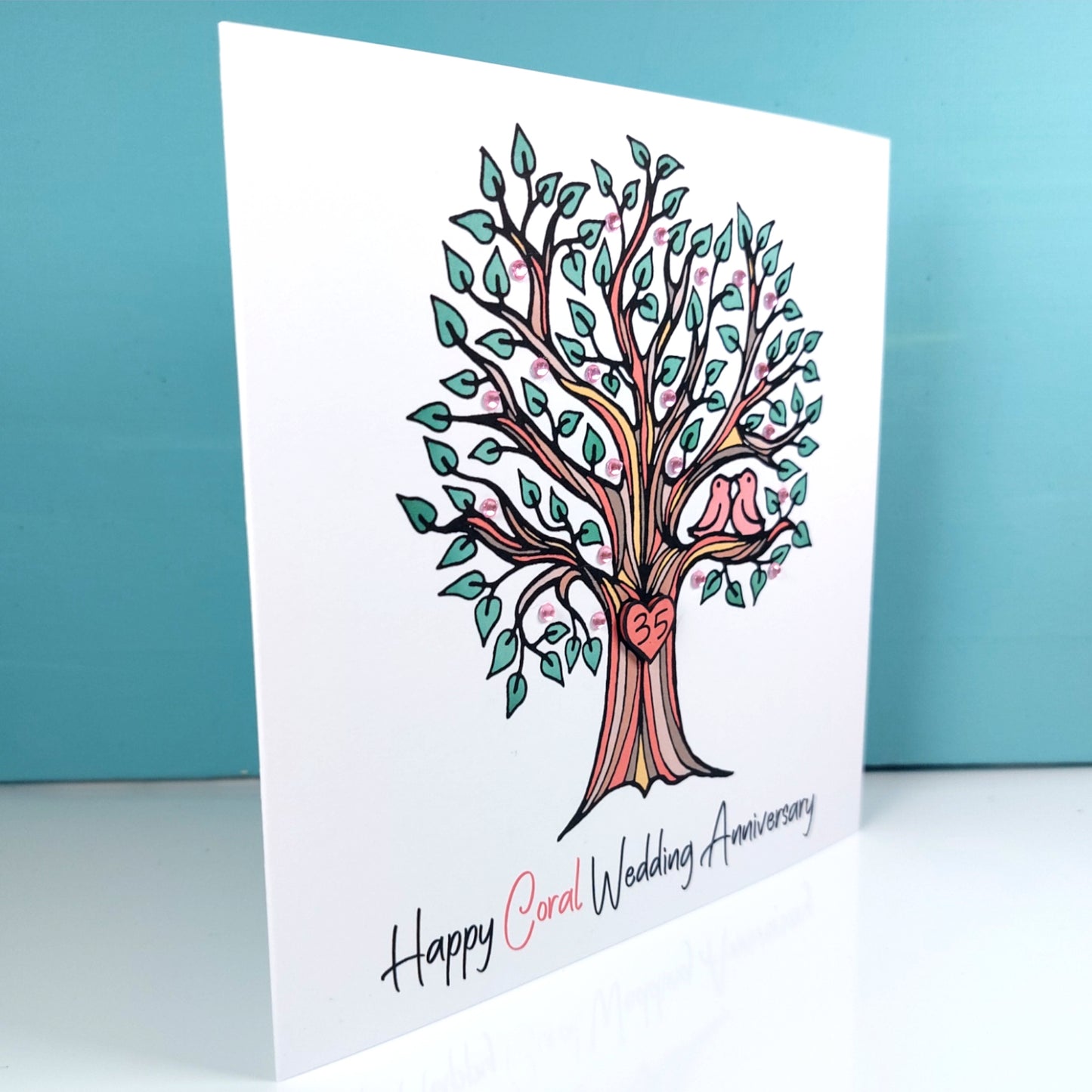 35th Coral Anniversary Card