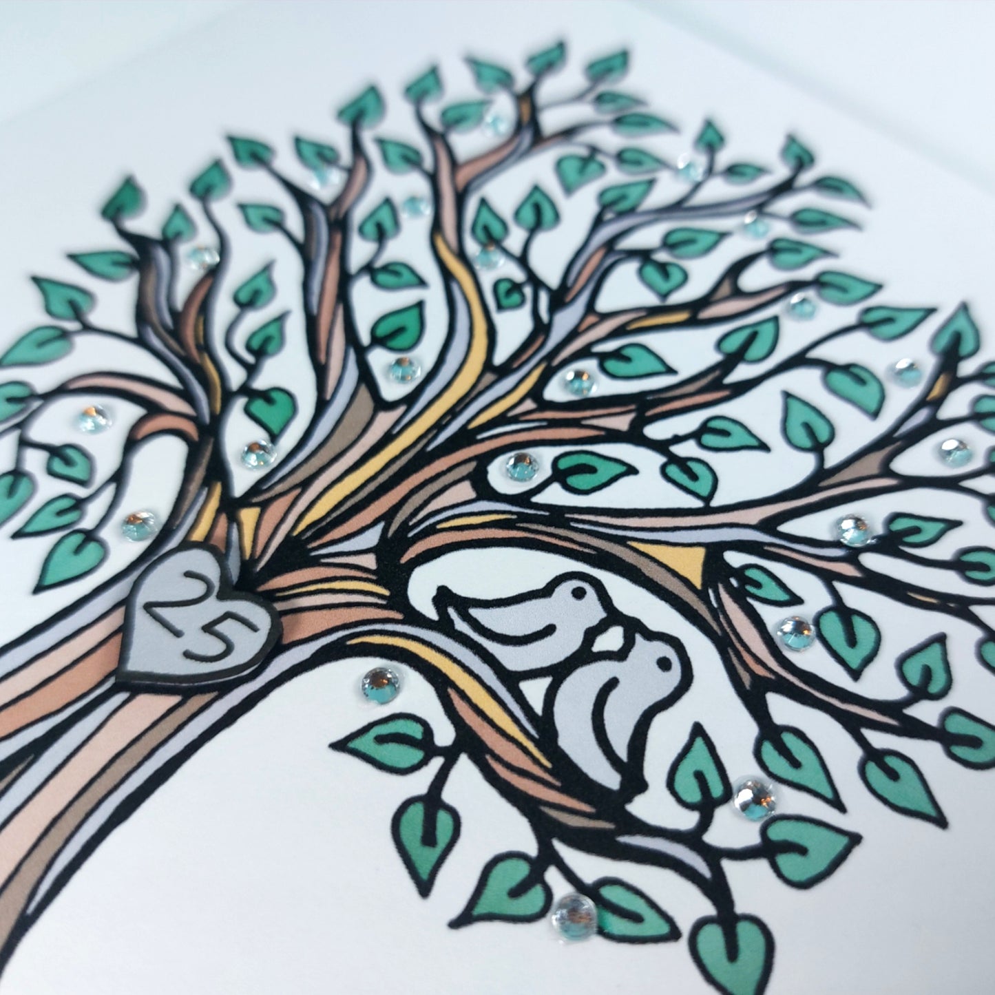 25th Silver Anniversary Card