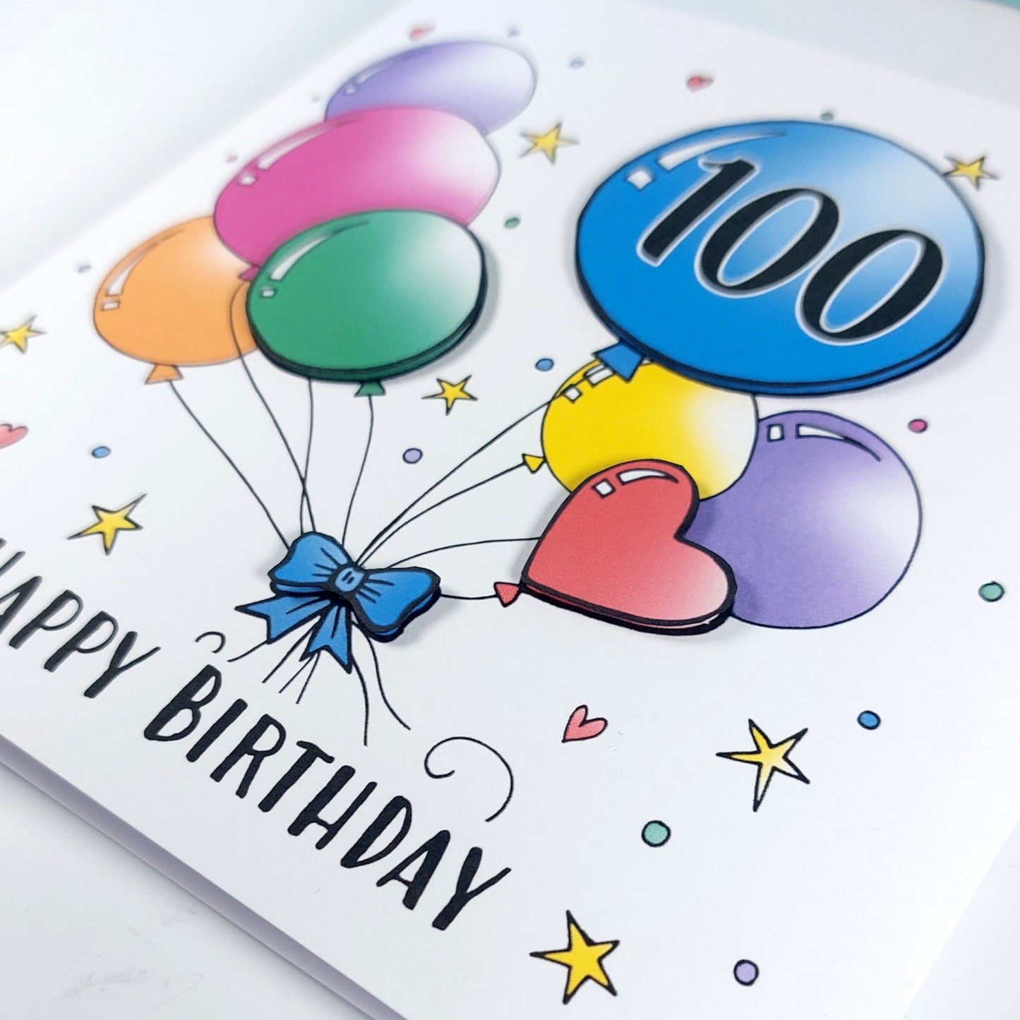 100th Balloons Birthday Card