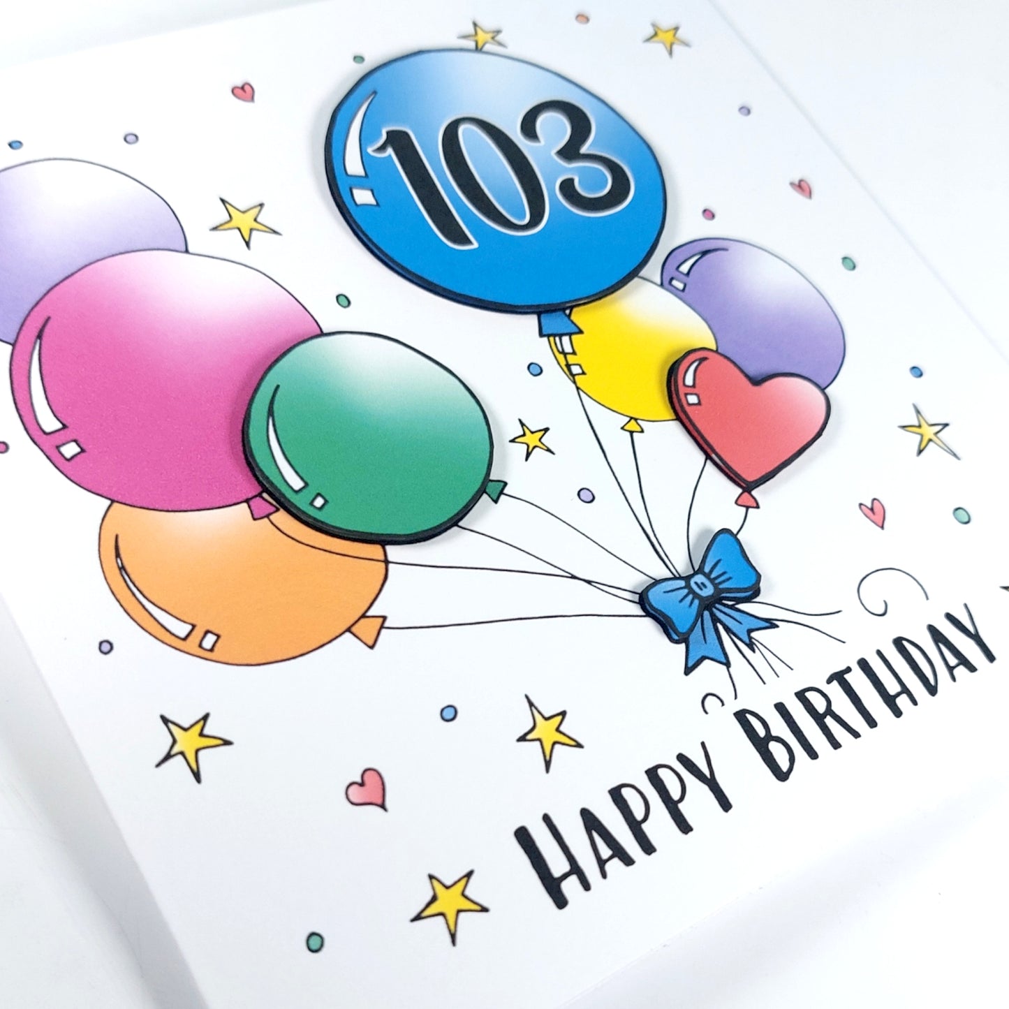 103rd Balloons Birthday Card