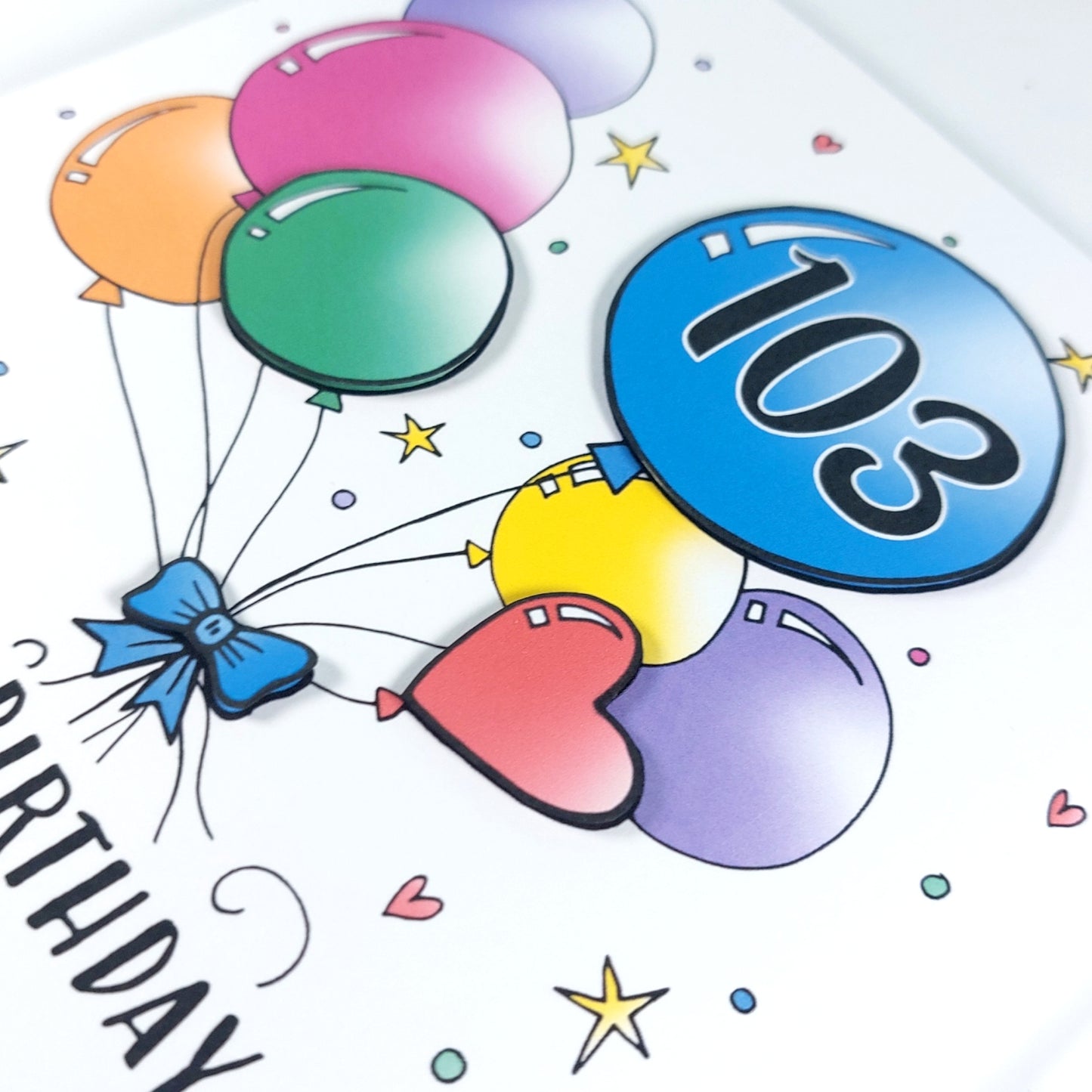 103rd Balloons Birthday Card