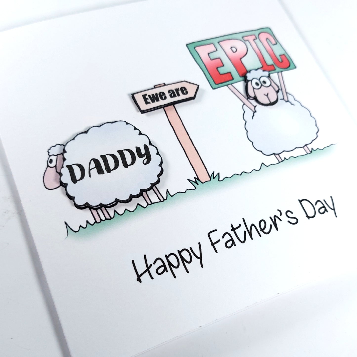 Daddy ewe are epic sheep happy fathers Card