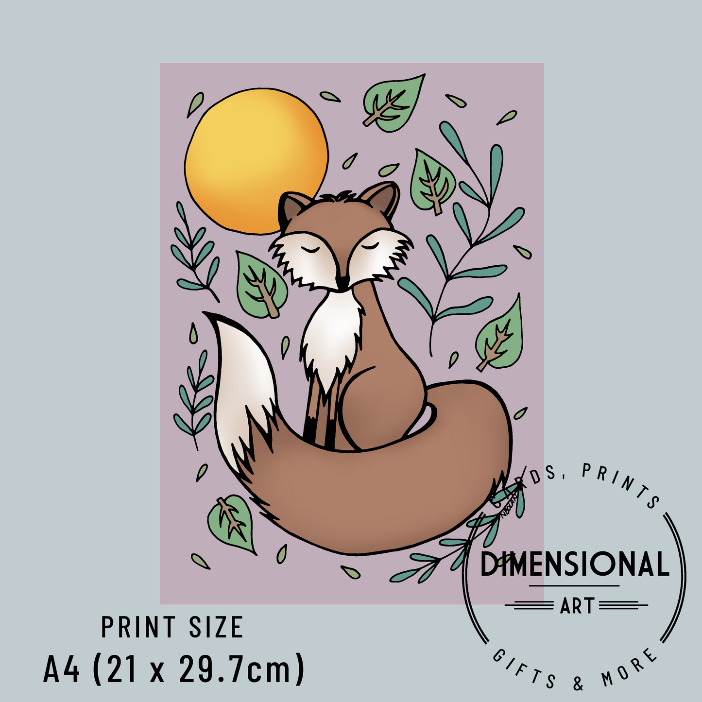 Fox A4 Print