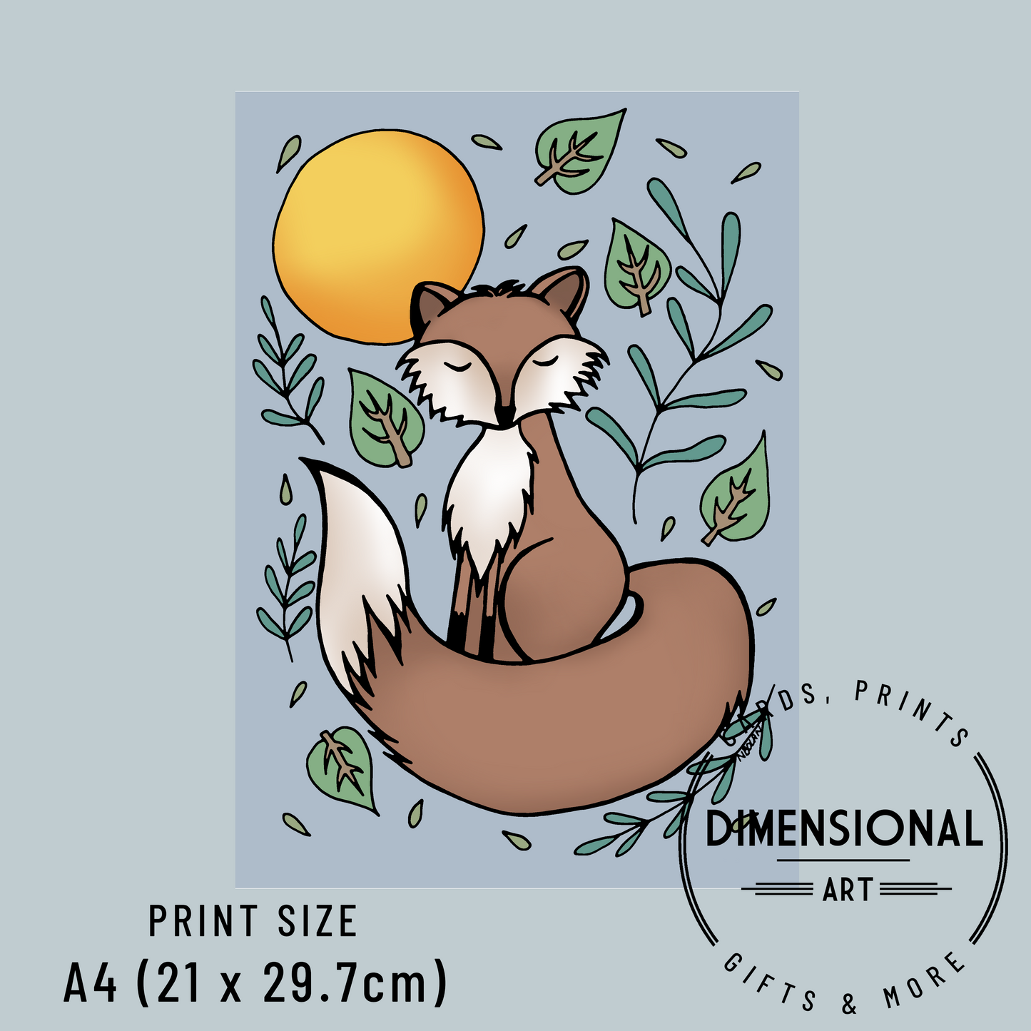 Fox A4 Print