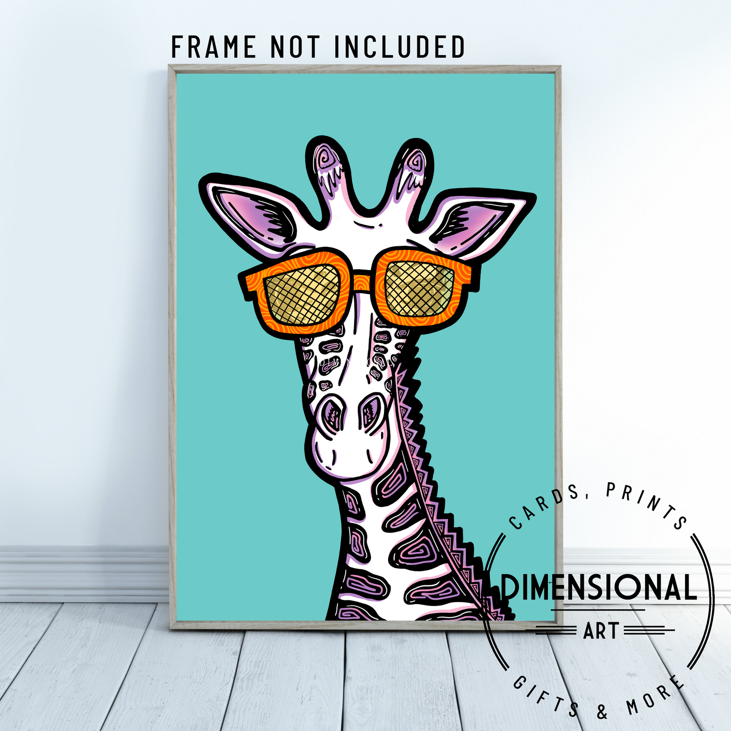 Giraffe A4 Print