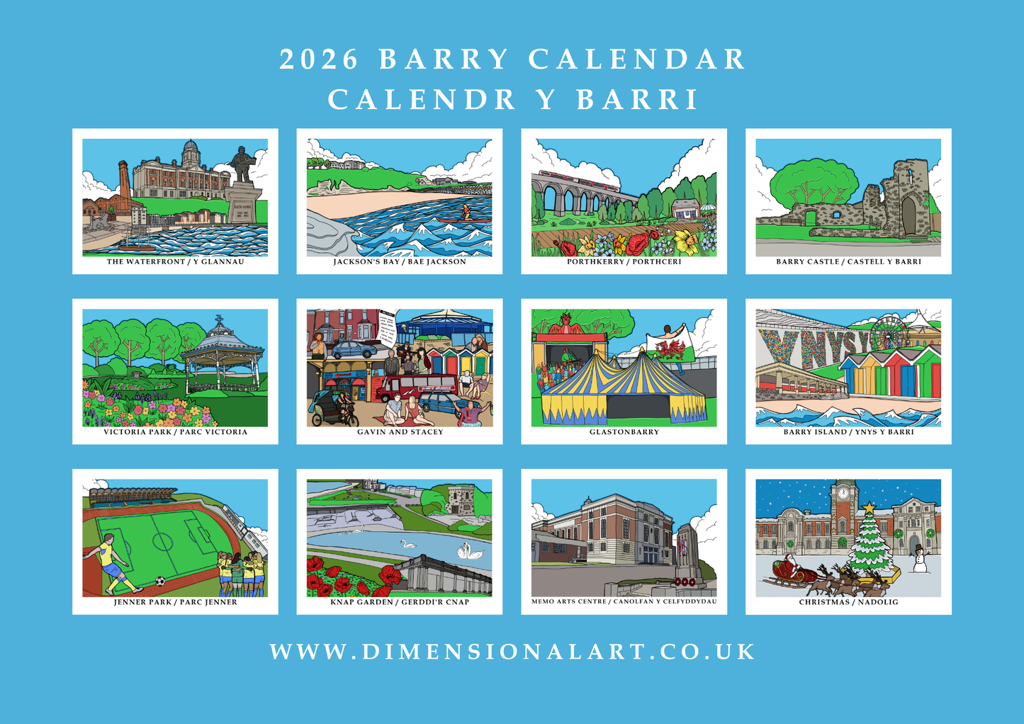 2026 Barry Calendar - Calendr y Barri by Natalie Bolan
