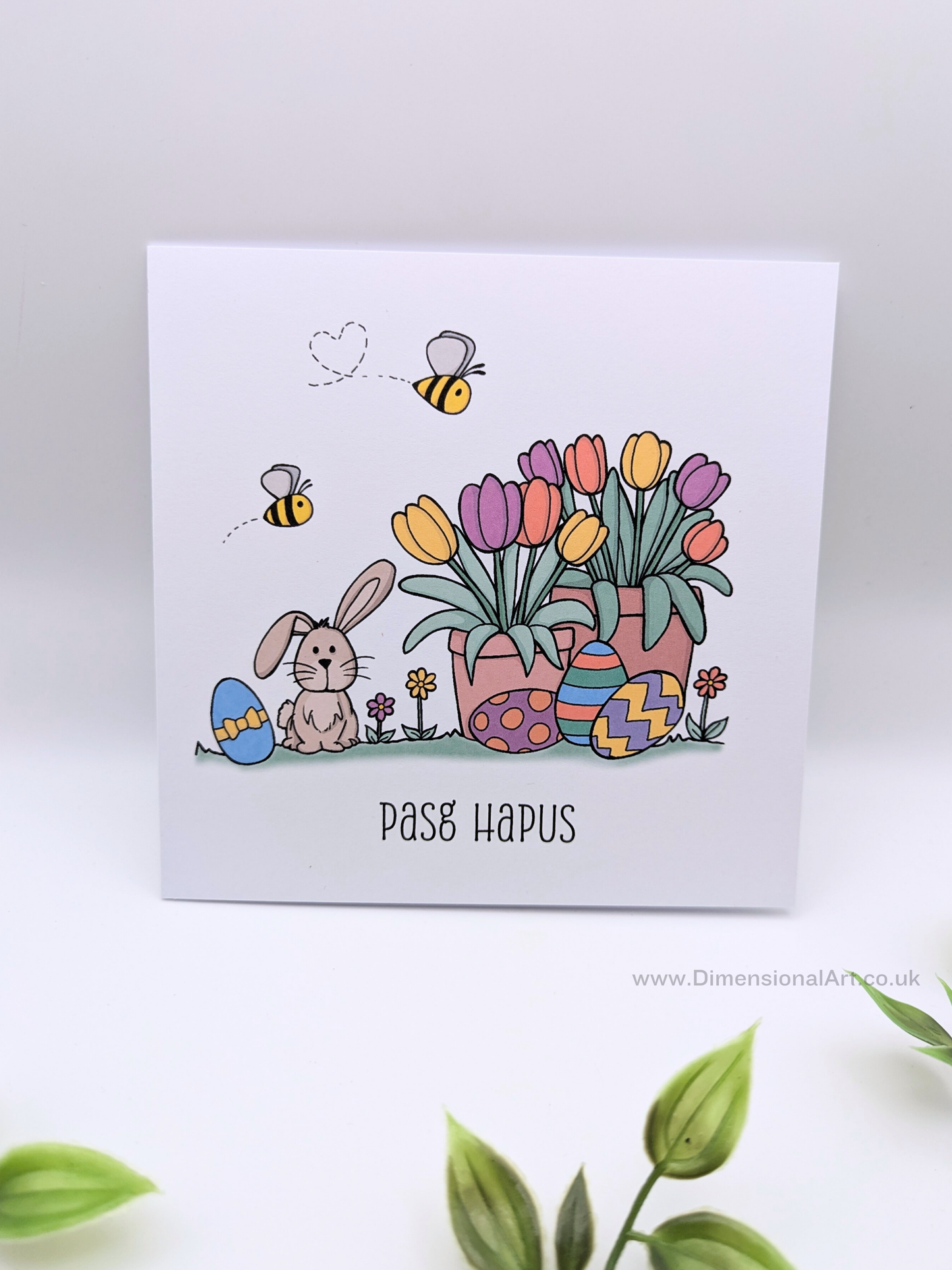 Pasg Hapus - Happy Easter Card - Welsh