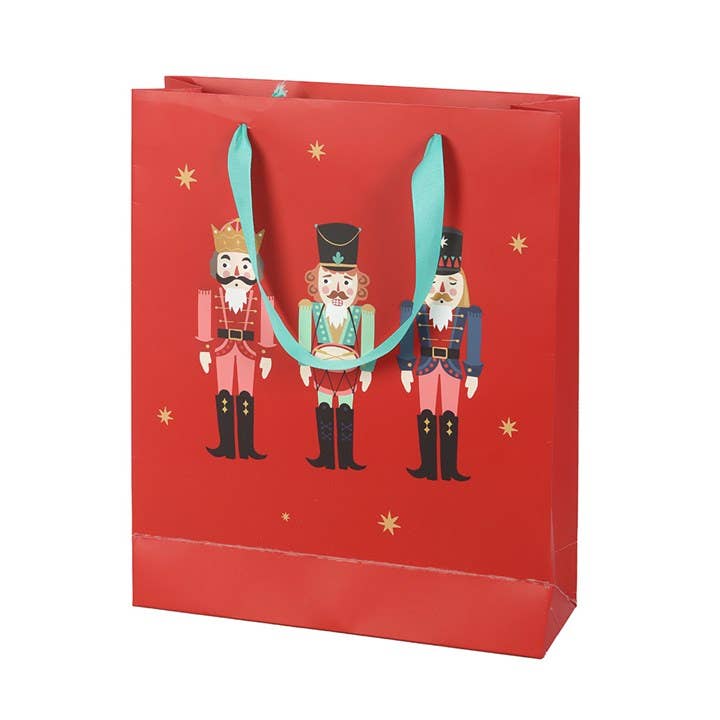 23cm Medium Red Christmas Nutcracker Gift Bag