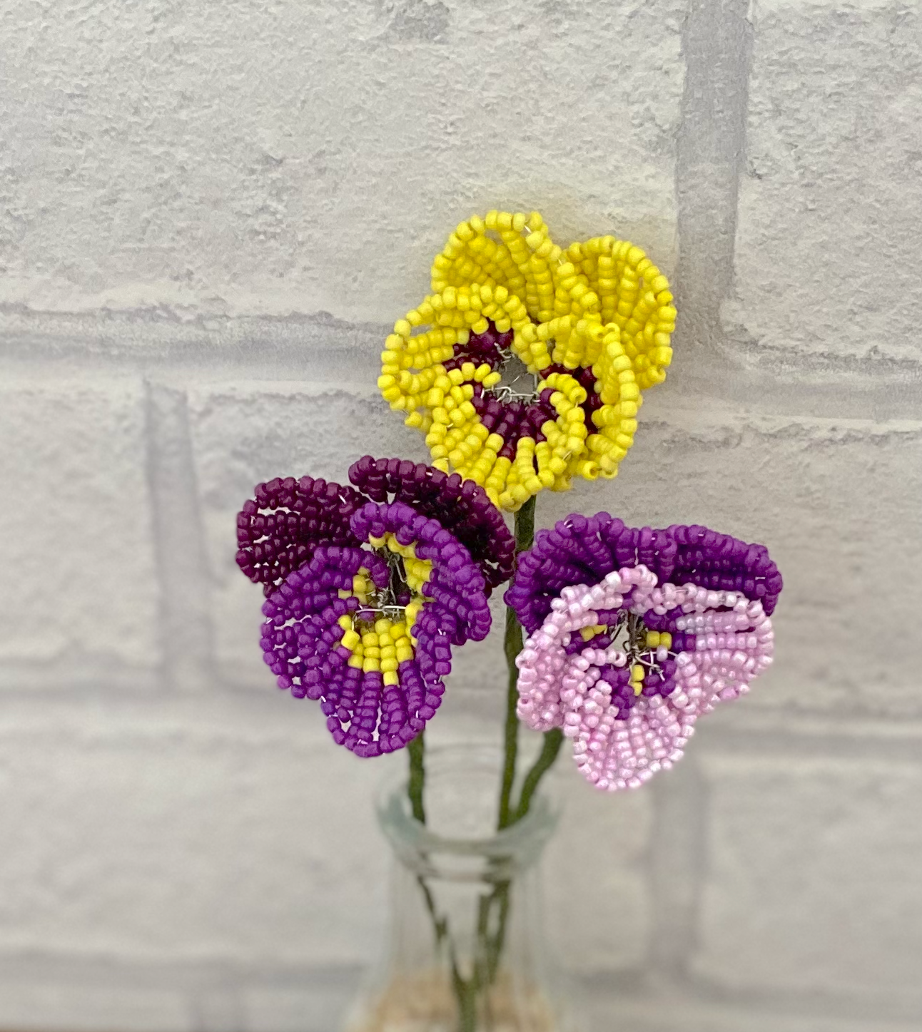 Beaded Flower Craft Kit - Pansy.