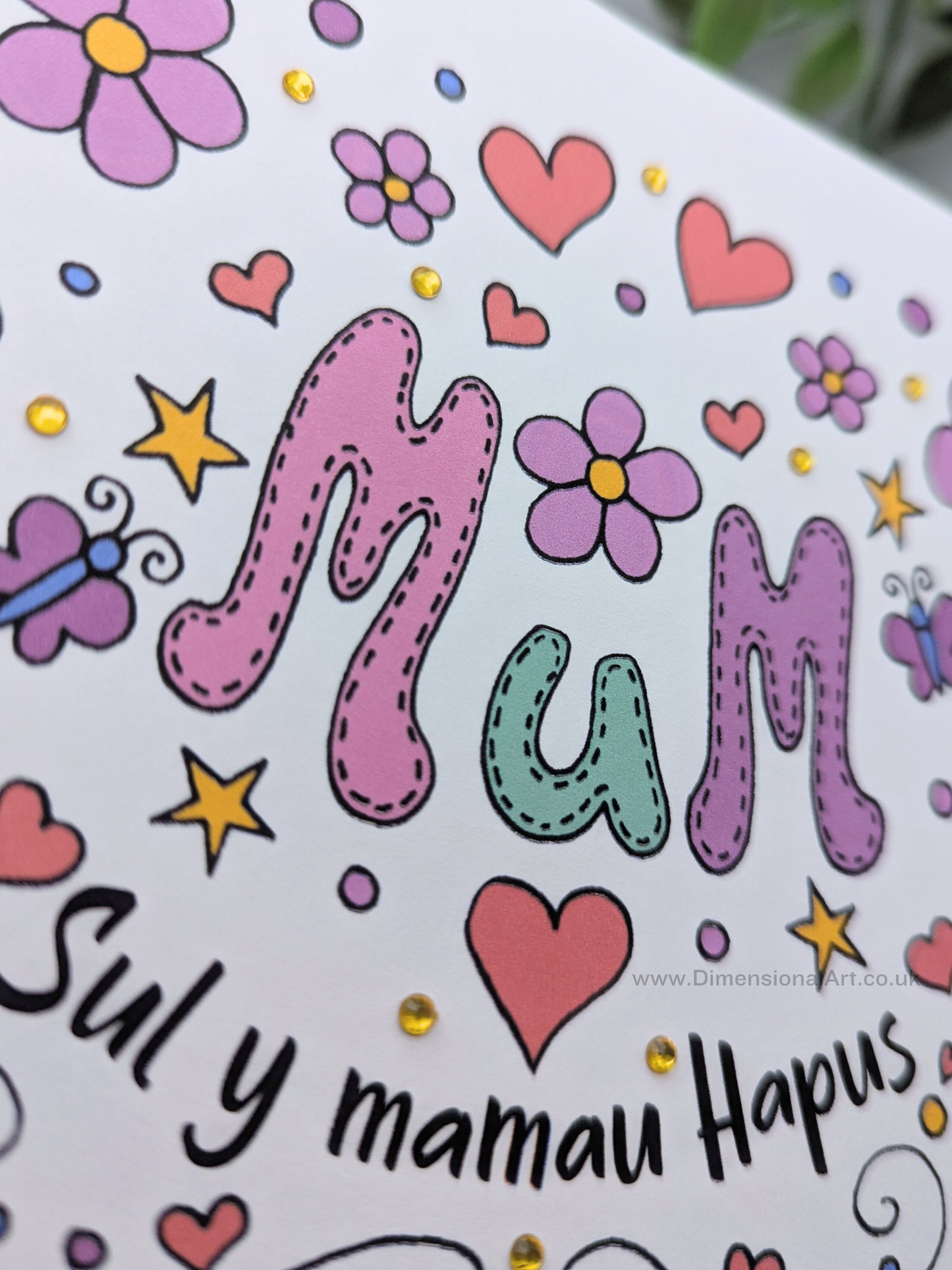 Mum - Sul y mamau Hapus - Welsh Mothers Day Card