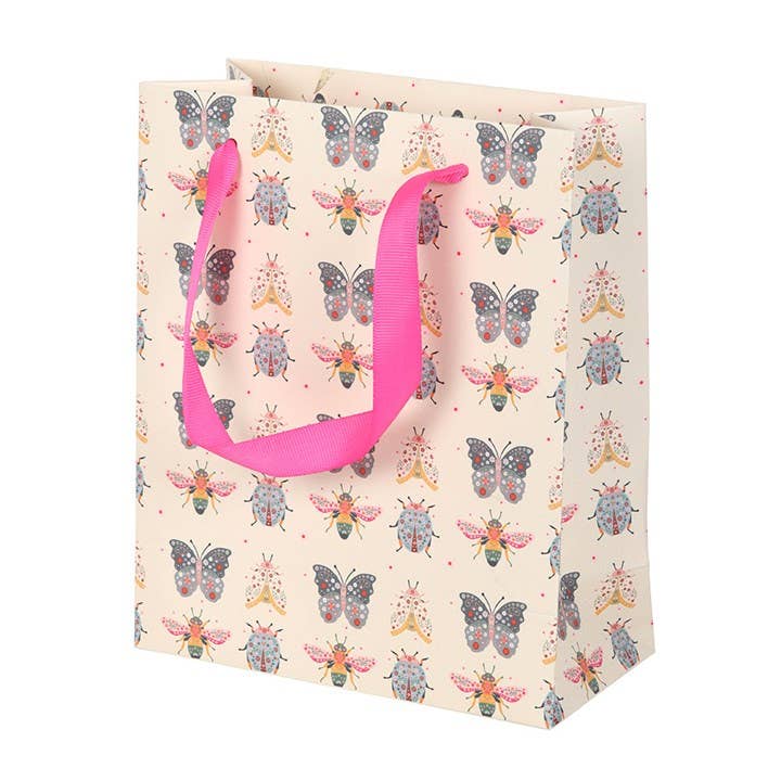 23cm Pastel Floral Bug Print Gift Bag