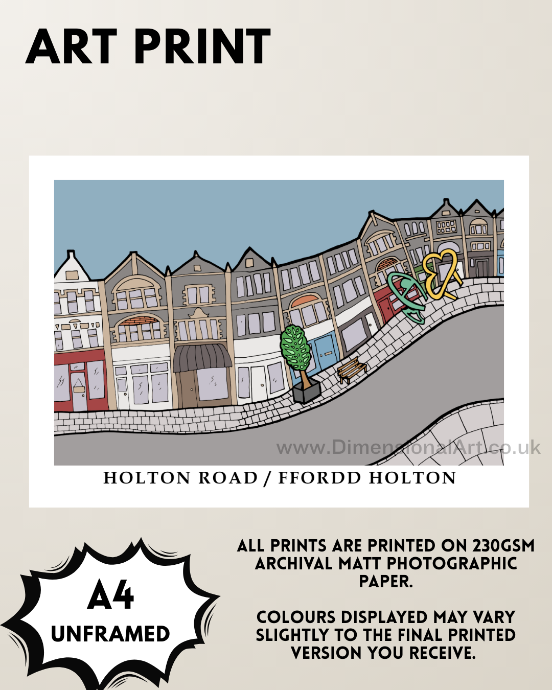 Holton road A4 Art Print