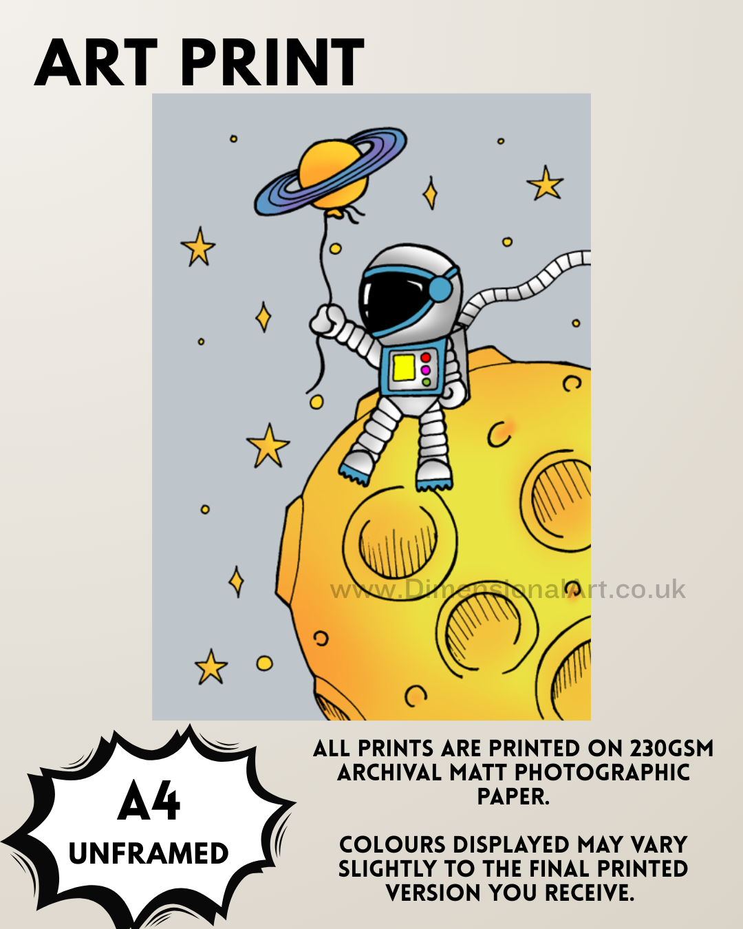 Dream Big - Space - A4 Prints