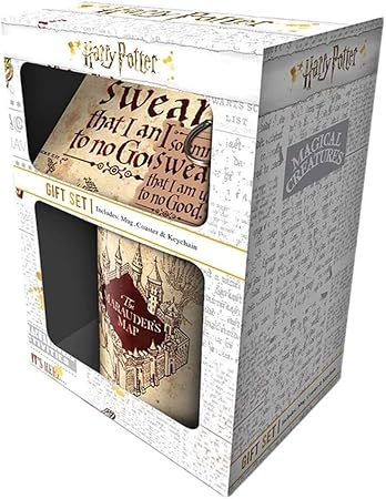 Harry Potter Marauders map Mug, Coaster and Keyring set