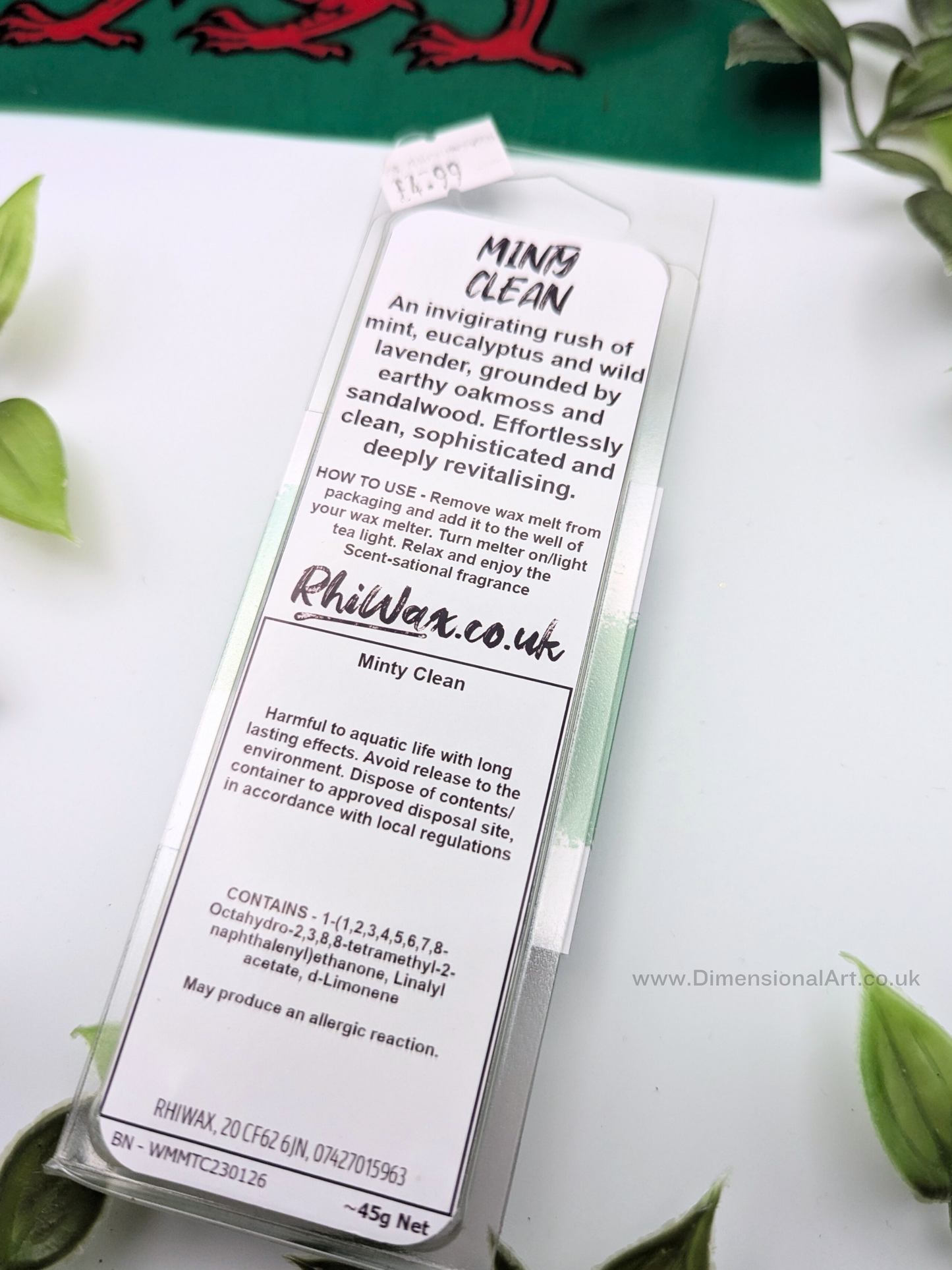 Minty Clean - Mint, Soft herbs Wax Melts
