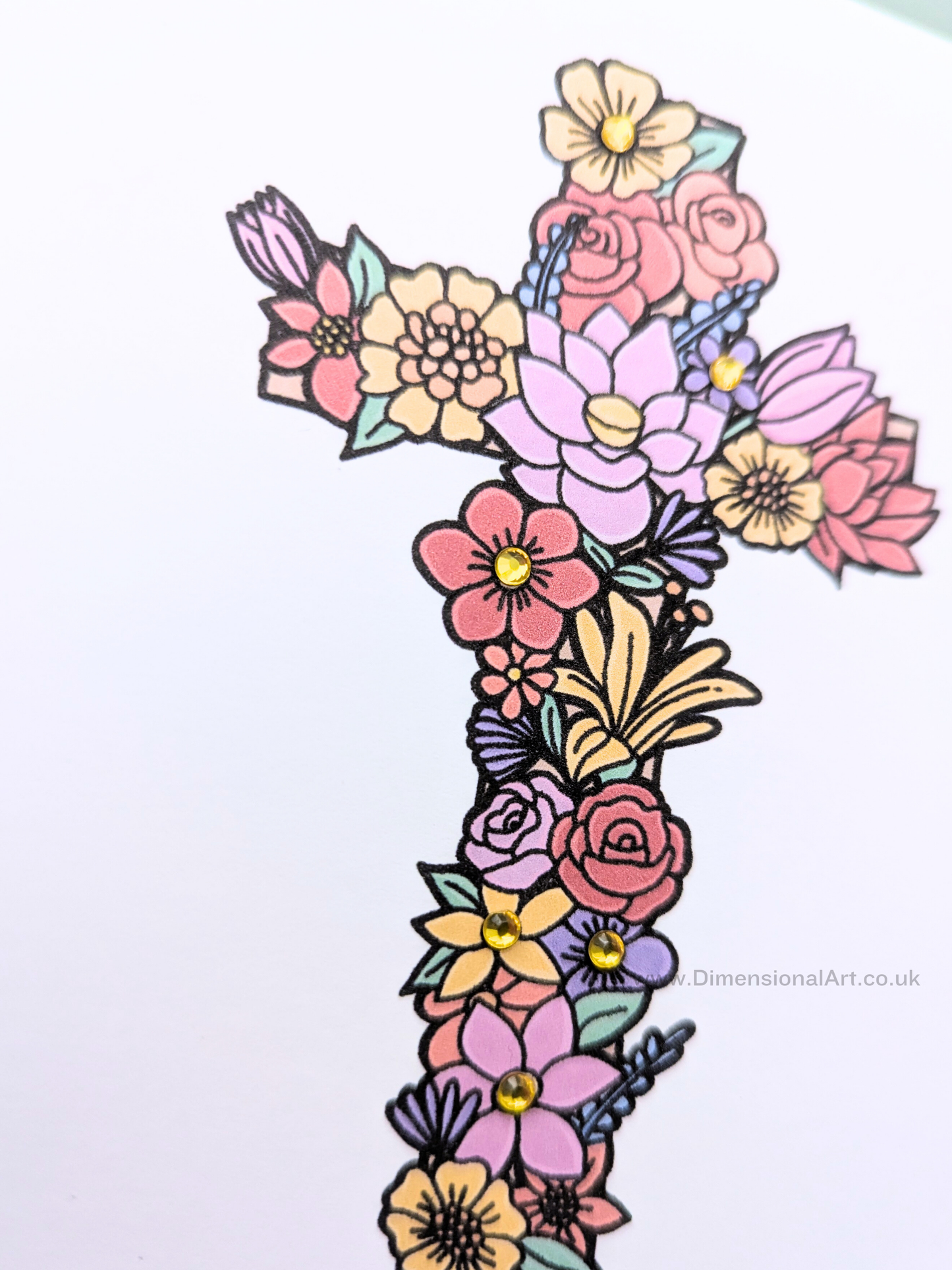 Flower Cross Easter Card