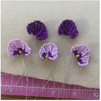 Beaded Flower Craft Kit - Pansy.