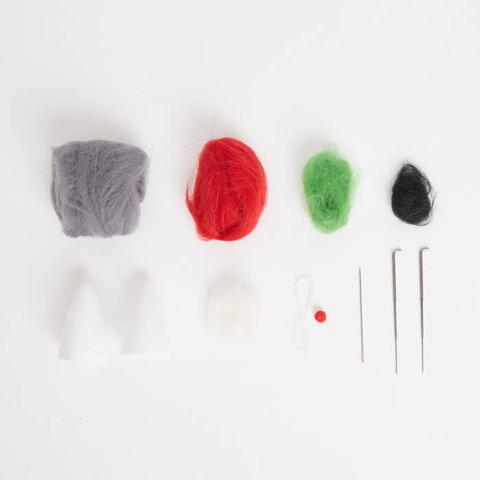 Simply Make Needle Felting Kit Christmas, Santa Jaws, Shark