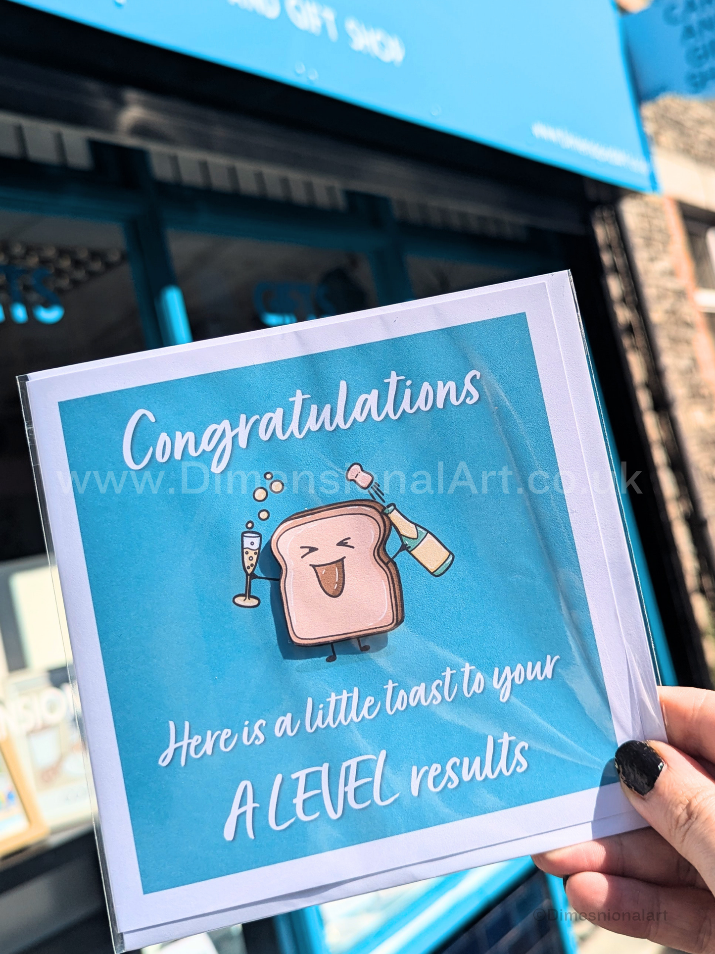 A little toast - exam card A Level - Congratulations