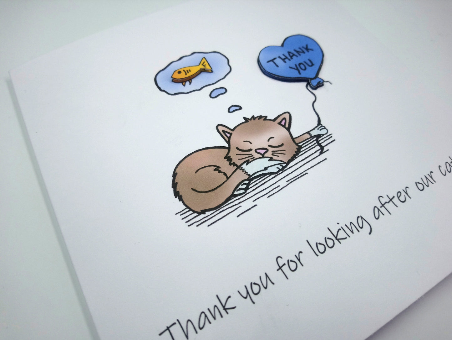 Thank you for looking after our cat Card