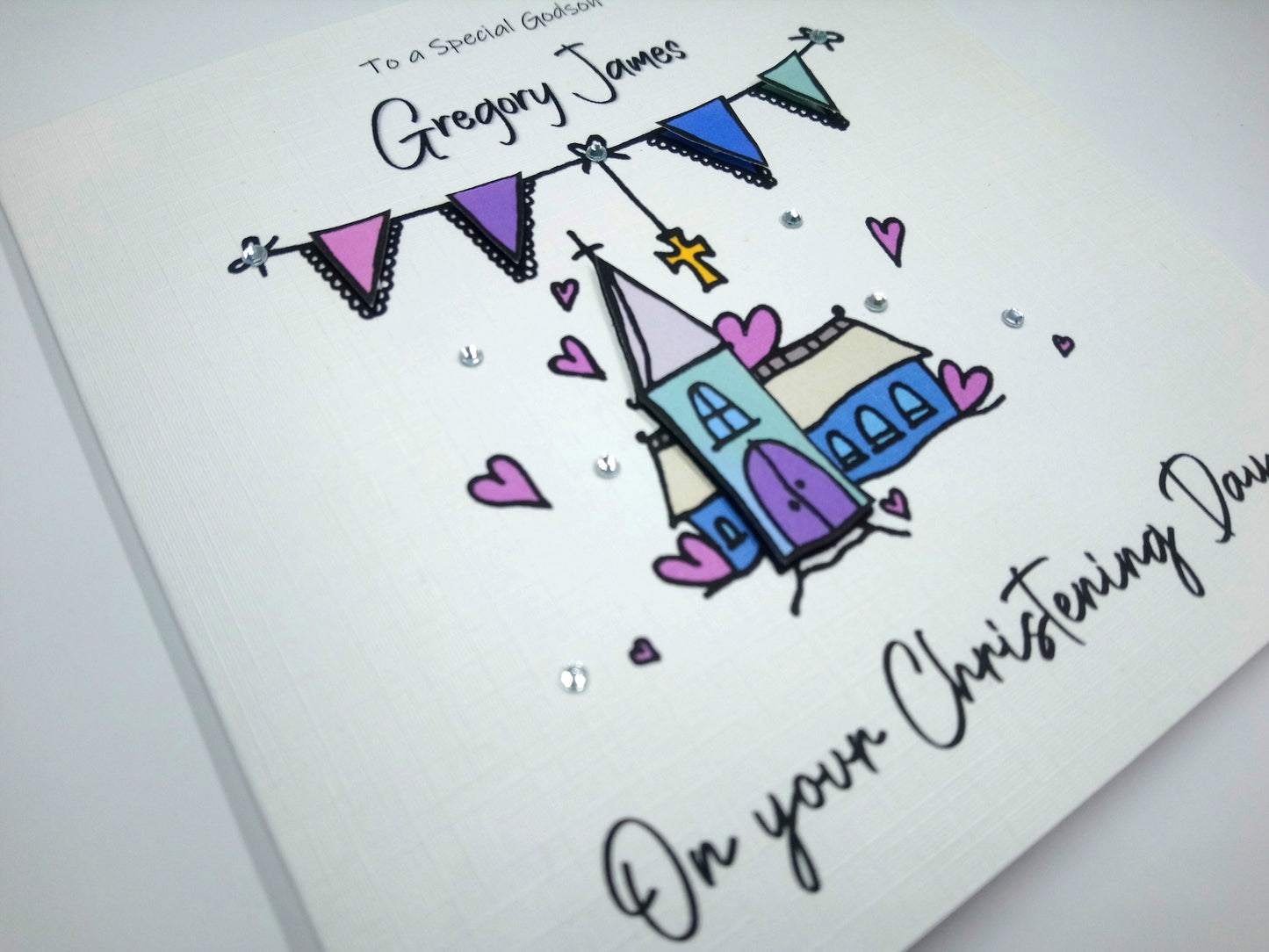 PERSONALISED Christening Day Card