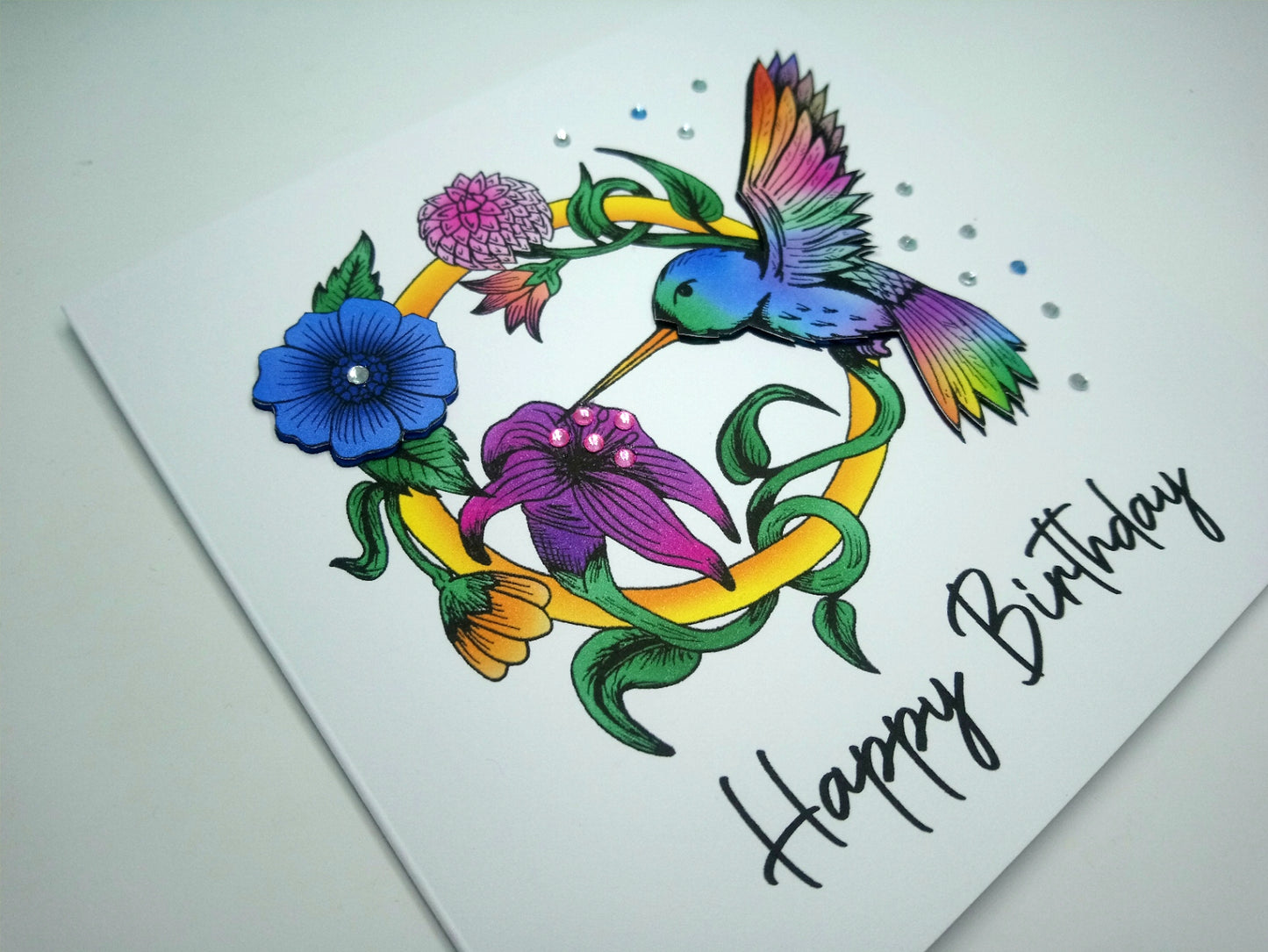 Humming bird Birthday Card