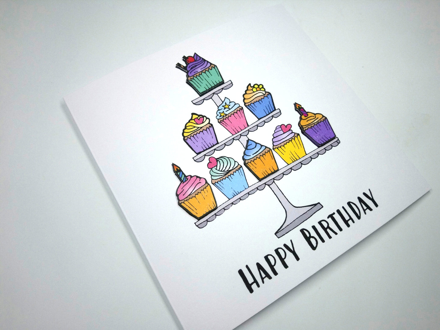 Cupcakes Stand Birthday Card
