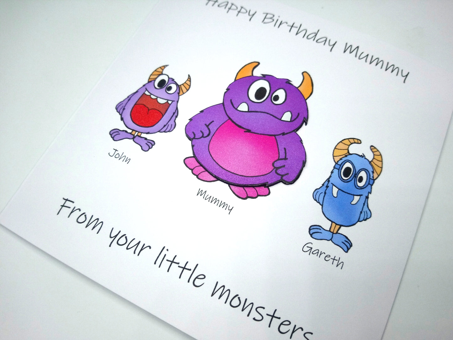 PERSONALISED Mummy From the Little Monsters Birthday Card