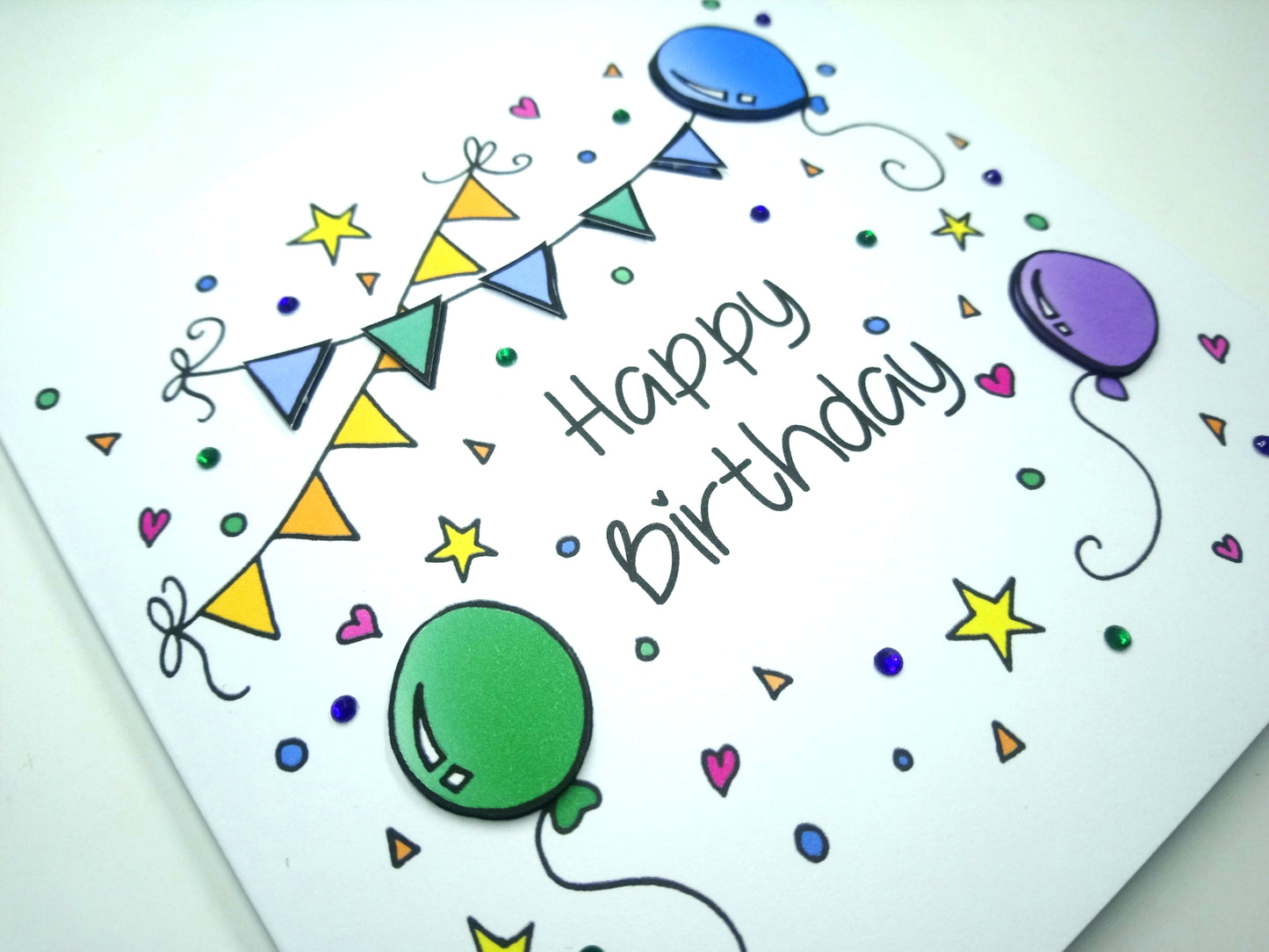 Bunting and Balloons Birthday Card
