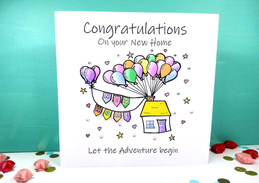 Let the Adventure Begin - Congratulations New home Card