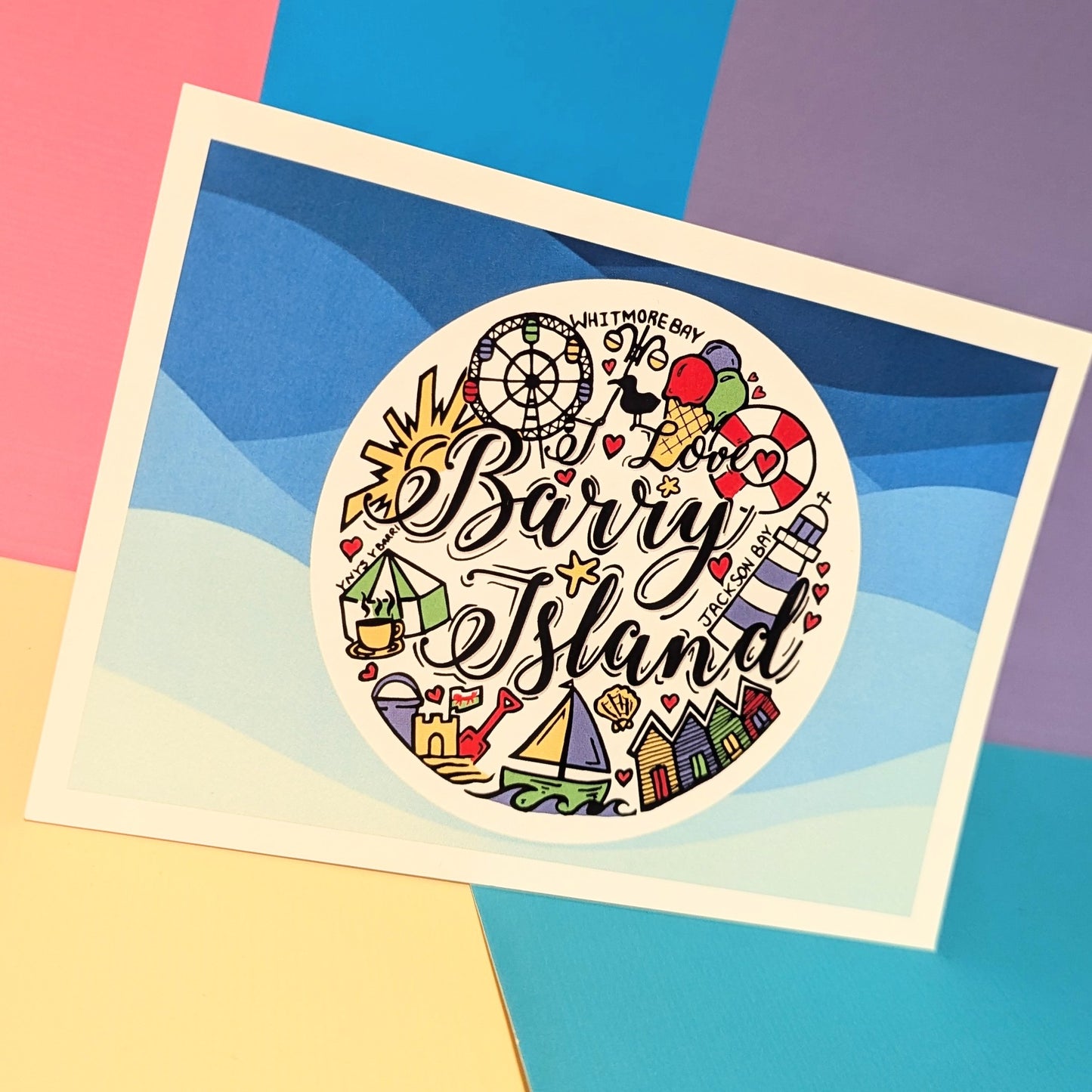 Barry Island Circle Postcard