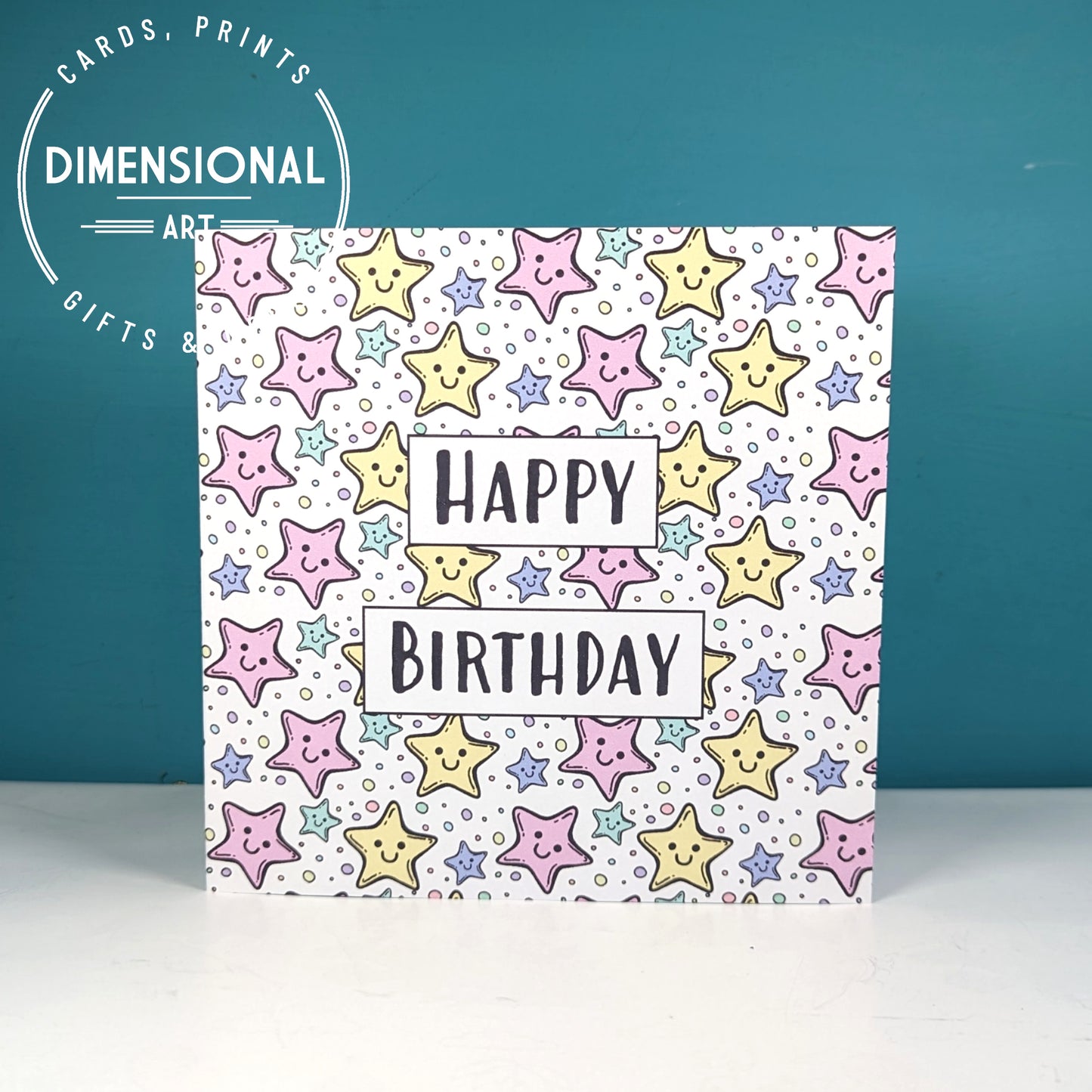 Happy Stars Birthday Card