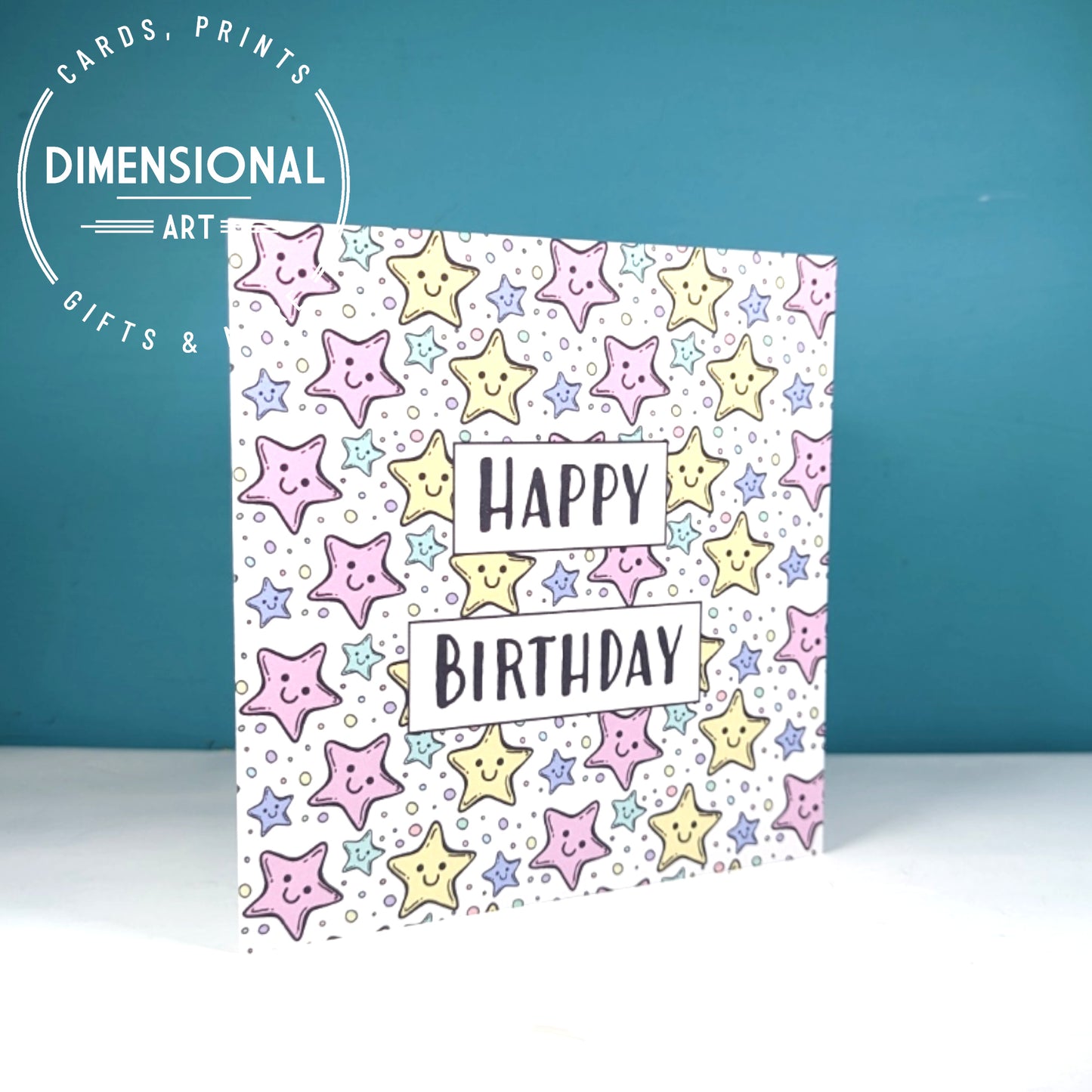 Happy Stars Birthday Card