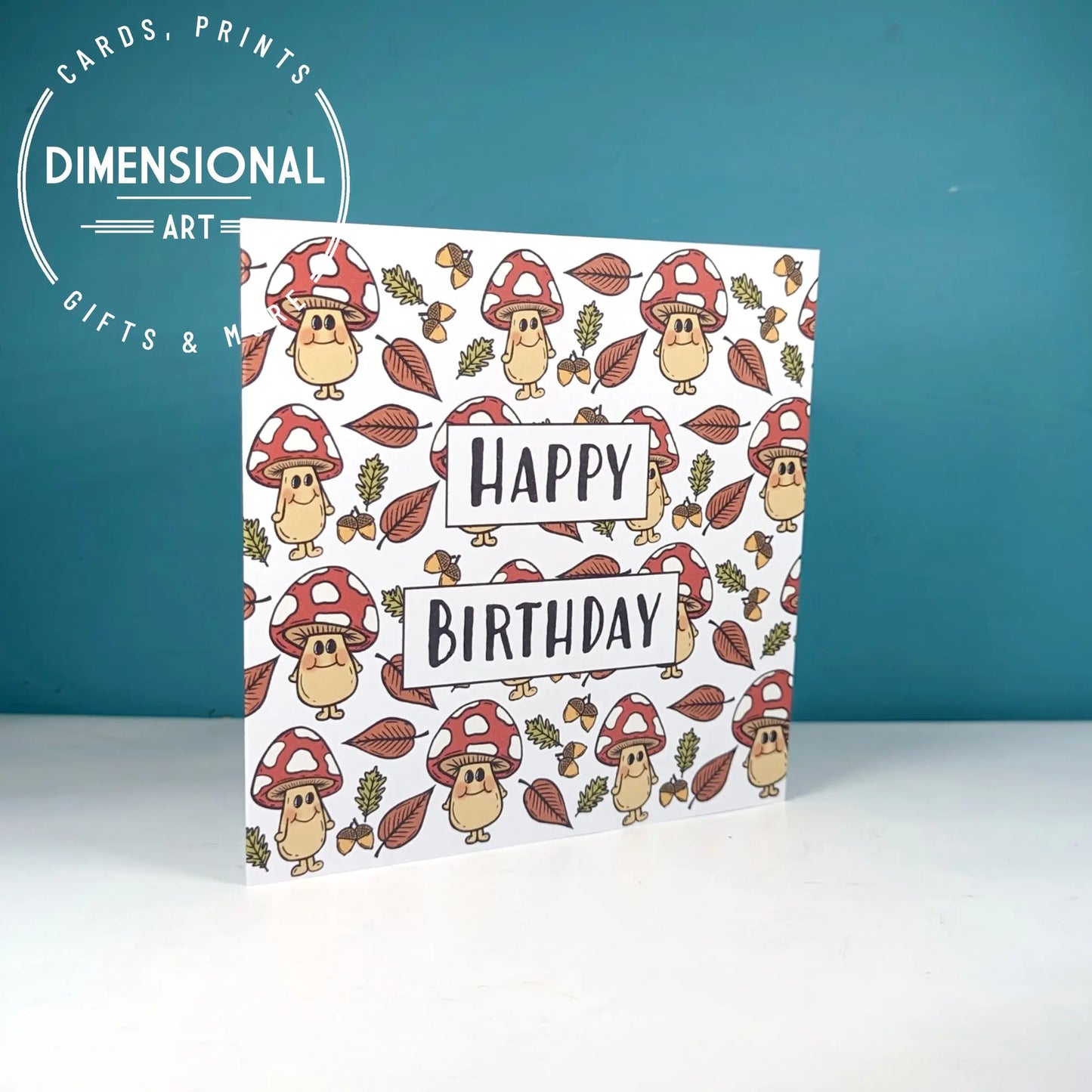 Mushroom Birthday Card Dimensional Art